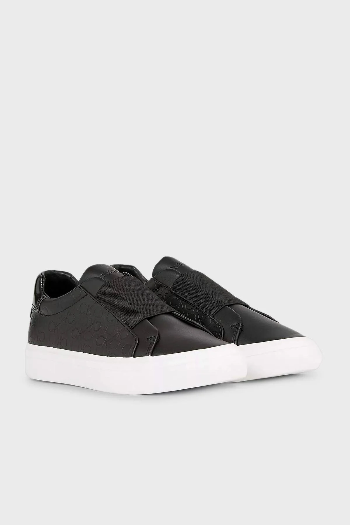 Calvin Klein Logolu Slip-On Sneaker HW0HW015930GK Bayan Ayakkabı HW0HW01593 0GK SİYAH - 4