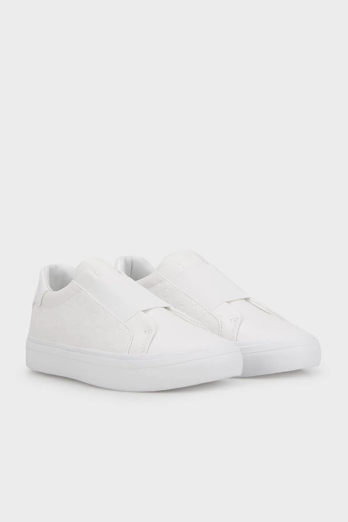Calvin Klein Logolu Slip-On Sneaker Bayan Ayakkabı HW0HW01593 0LB BEYAZ - 2