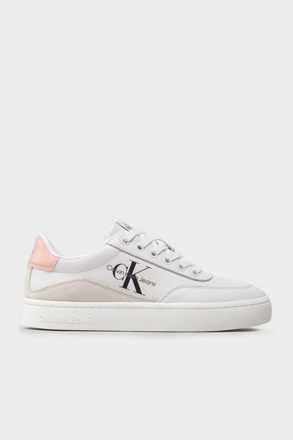 Calvin Klein Logolu Sneaker Bayan Ayakkabı YW0YW00699 02T BEYAZ - 1