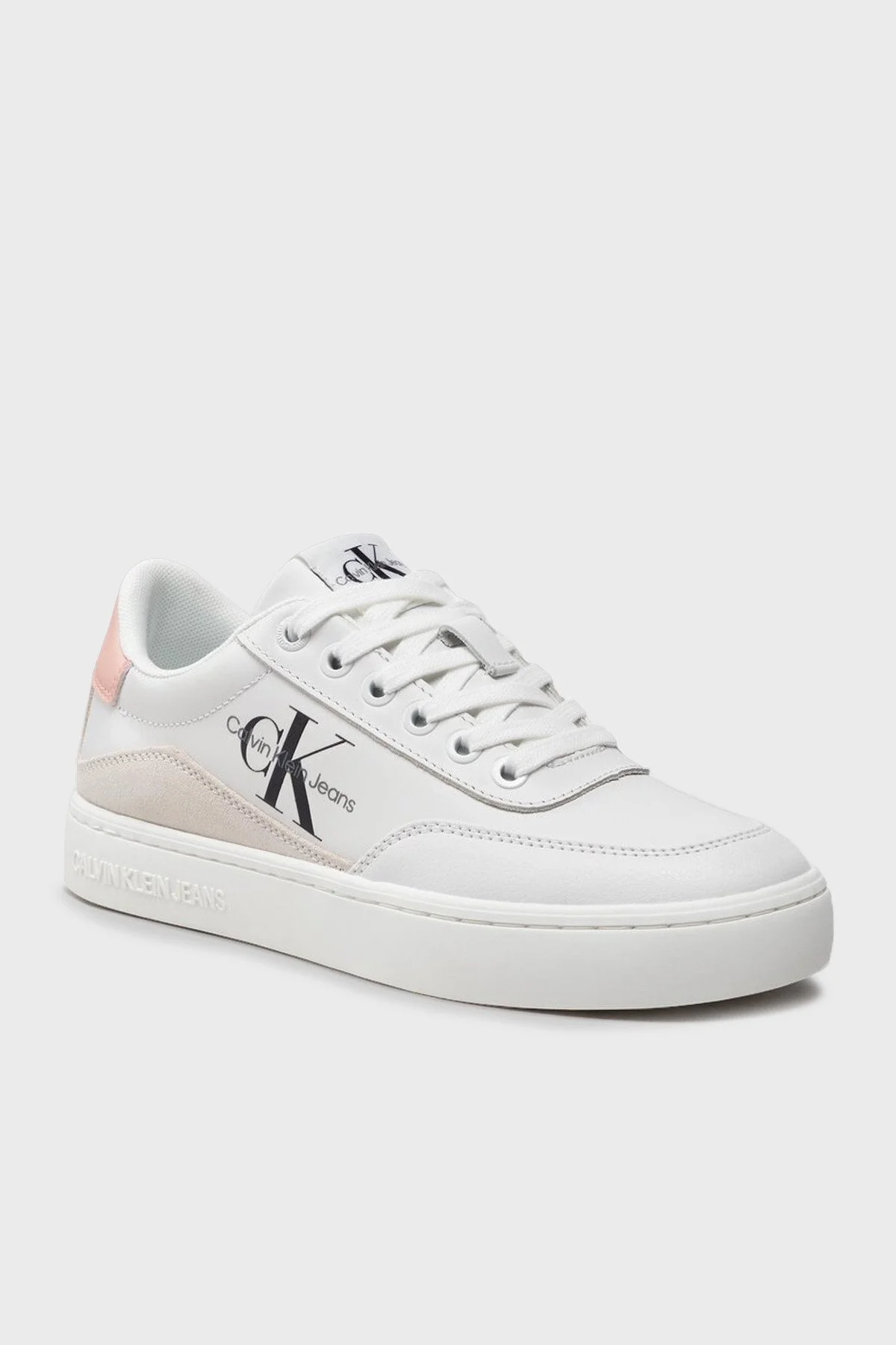 Calvin Klein Logolu Sneaker Bayan Ayakkabı YW0YW00699 02T BEYAZ - 2