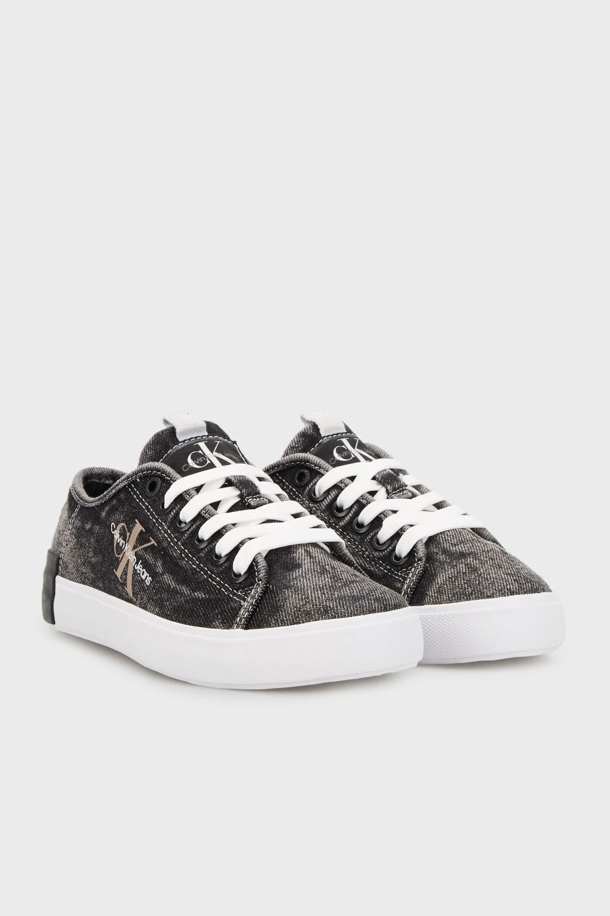 Calvin Klein Logolu Sneaker Bayan Ayakkabı YW0YW00851 0GP SİYAH - 3