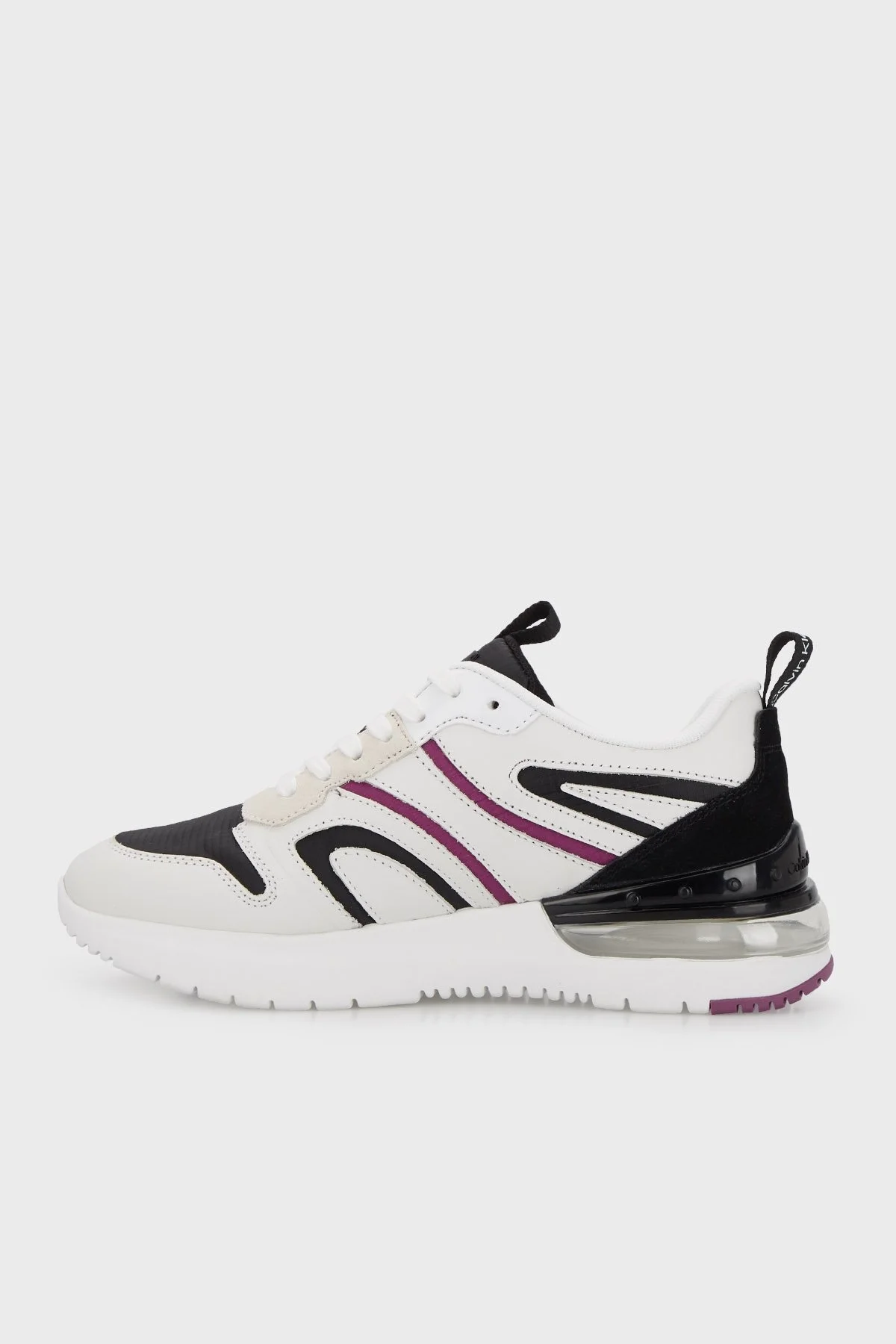 Calvin Klein Logolu Sneaker Bayan Ayakkabı YW0YW00886 01W BEYAZ-SİYAH - 2