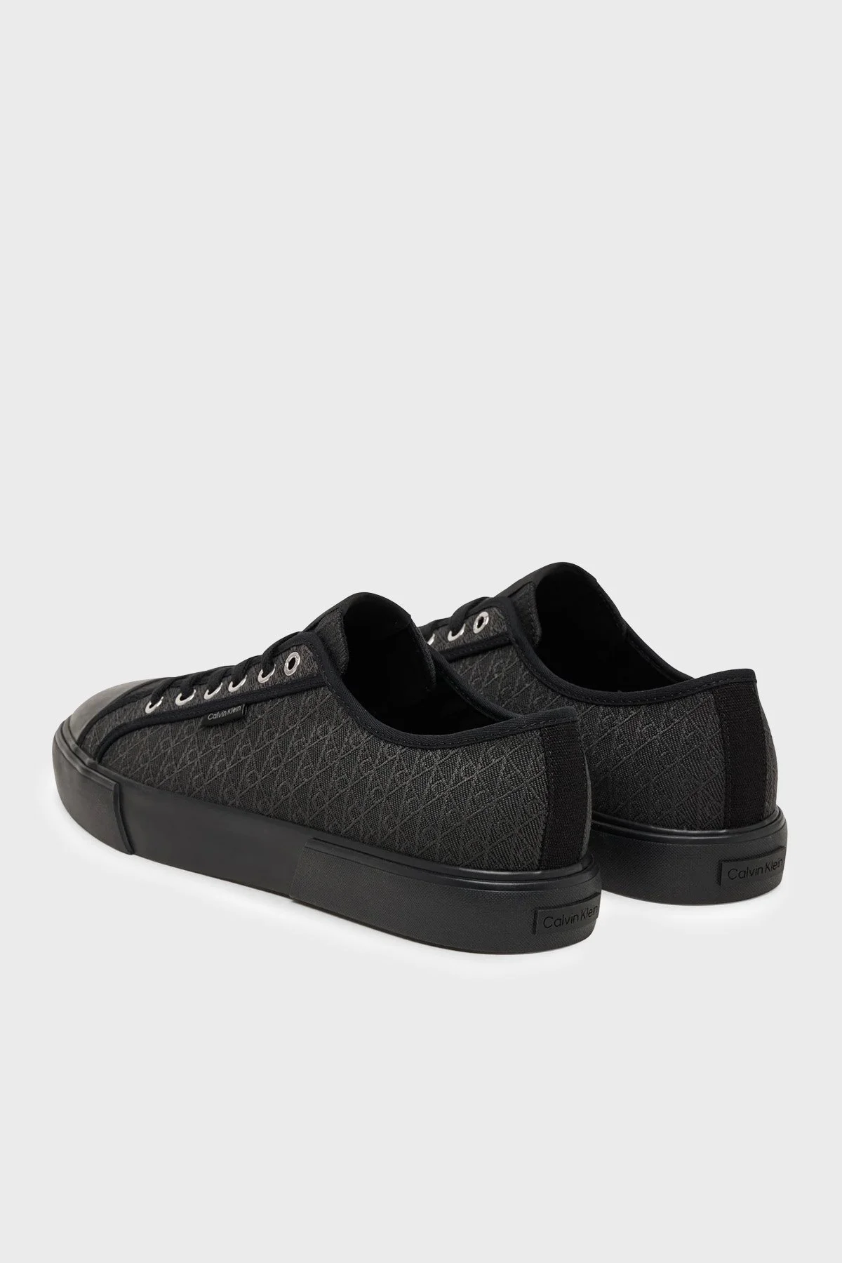 Calvin Klein Logolu Sneaker Erkek Ayakkabı HM0HM02122 0GT SİYAH - 4