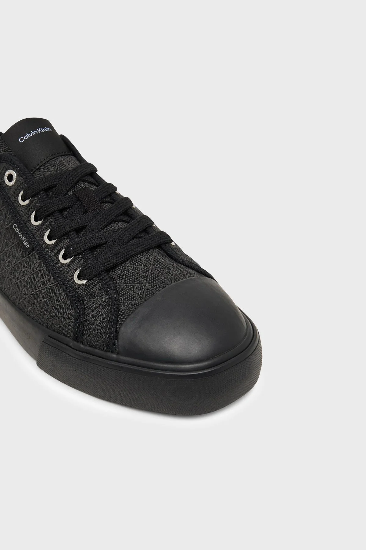 Calvin Klein Logolu Sneaker Erkek Ayakkabı HM0HM02122 0GT SİYAH - 6