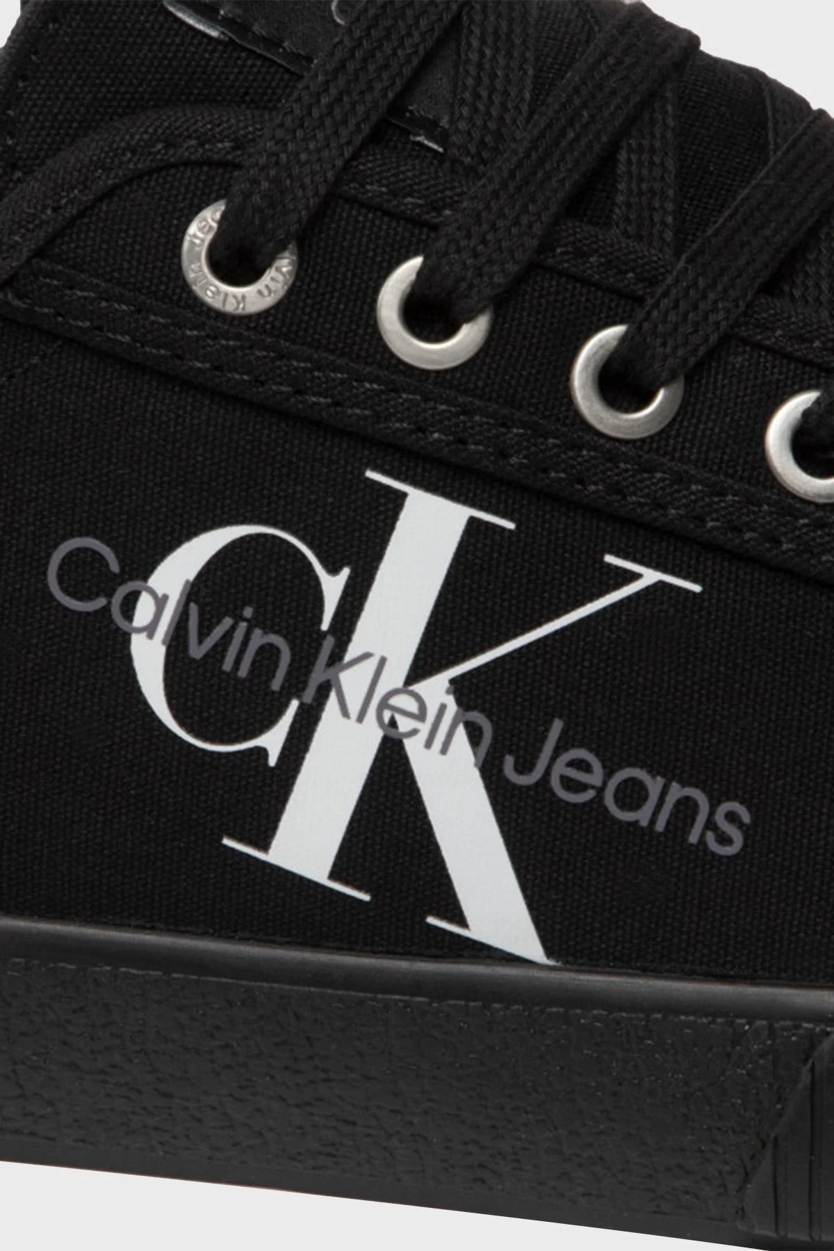 Calvin Klein Logolu Sneaker Erkek Ayakkabı YM0YM00306 0GL SİYAH - 3