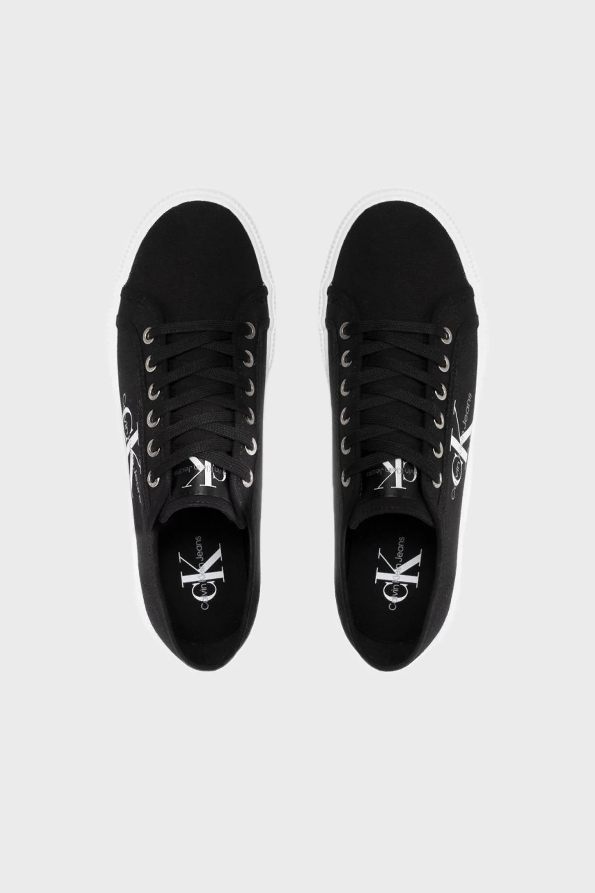 Calvin Klein Logolu Sneaker Erkek Ayakkabı YM0YM00306 BDS SİYAH - 6