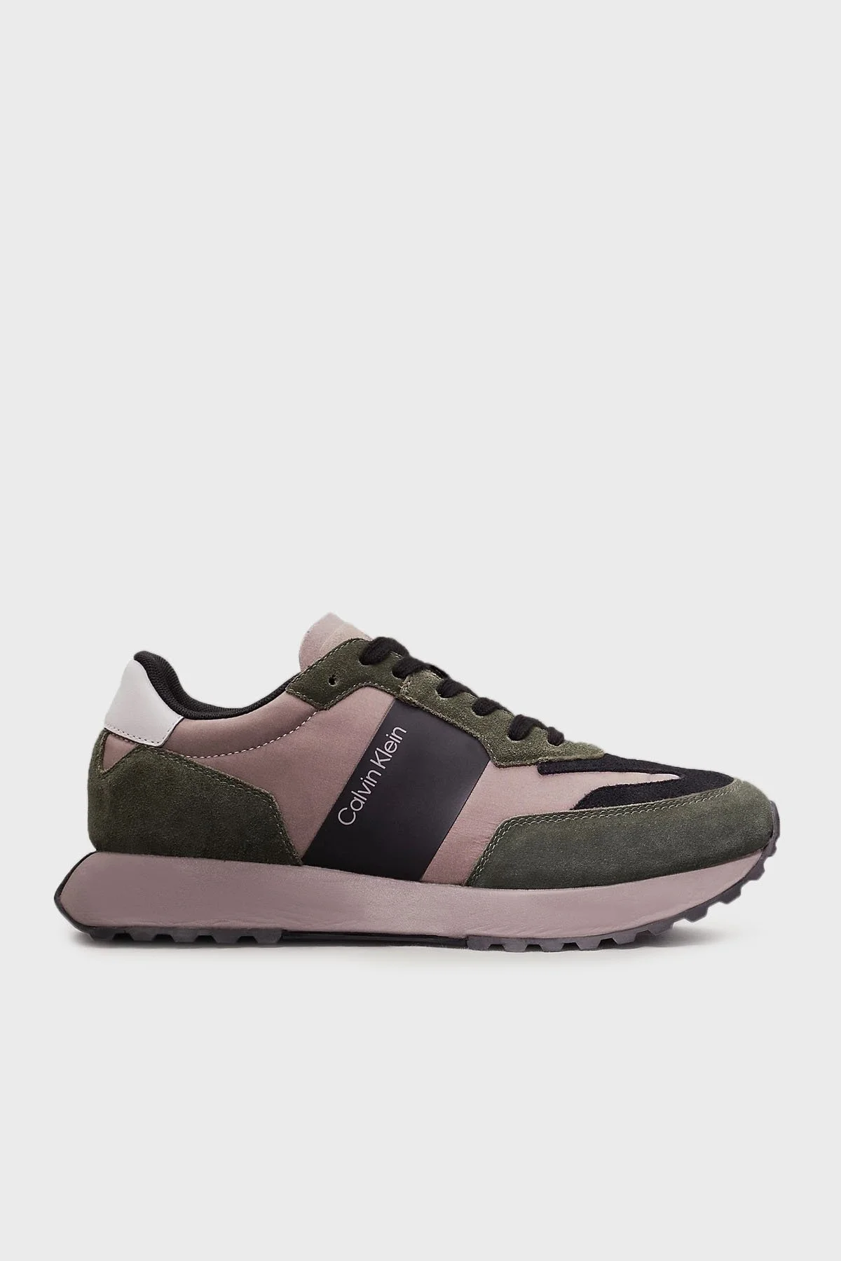 Calvin Klein Logolu Sneaker HM0HM004970H7 Erkek Ayakkabı HM0HM00497 0H7 GRİ-HAKİ - 1