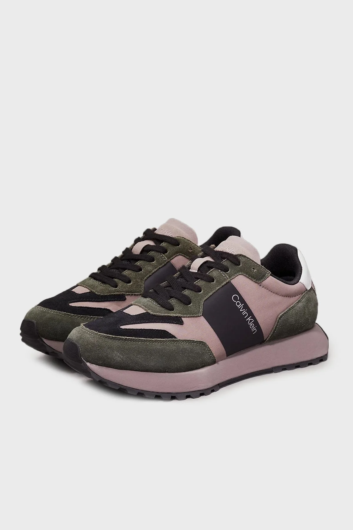 Calvin Klein Logolu Sneaker HM0HM004970H7 Erkek Ayakkabı HM0HM00497 0H7 GRİ-HAKİ - 2
