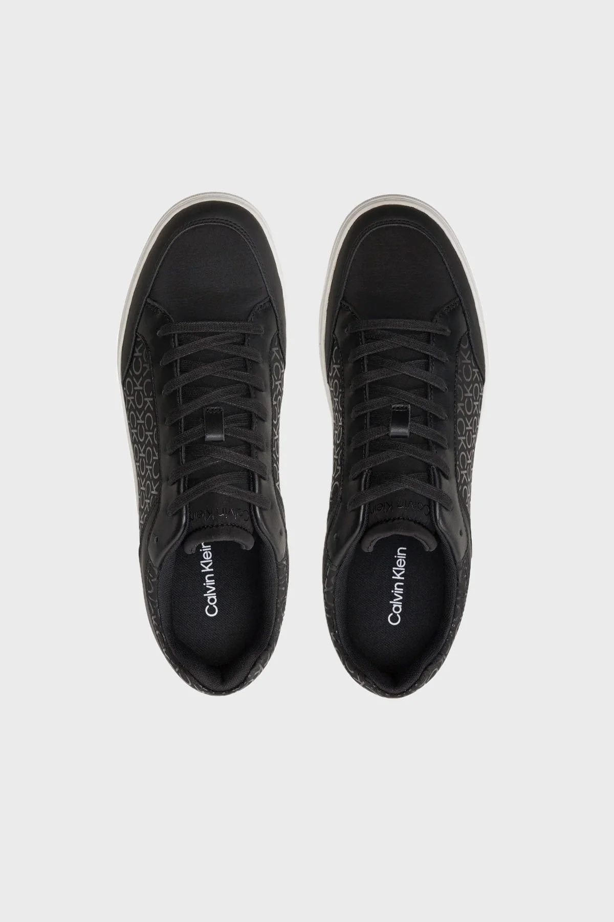 Calvin Klein Logolu Sneaker HM0HM015940GR Erkek Ayakkabı HM0HM01594 0GR SİYAH - 4