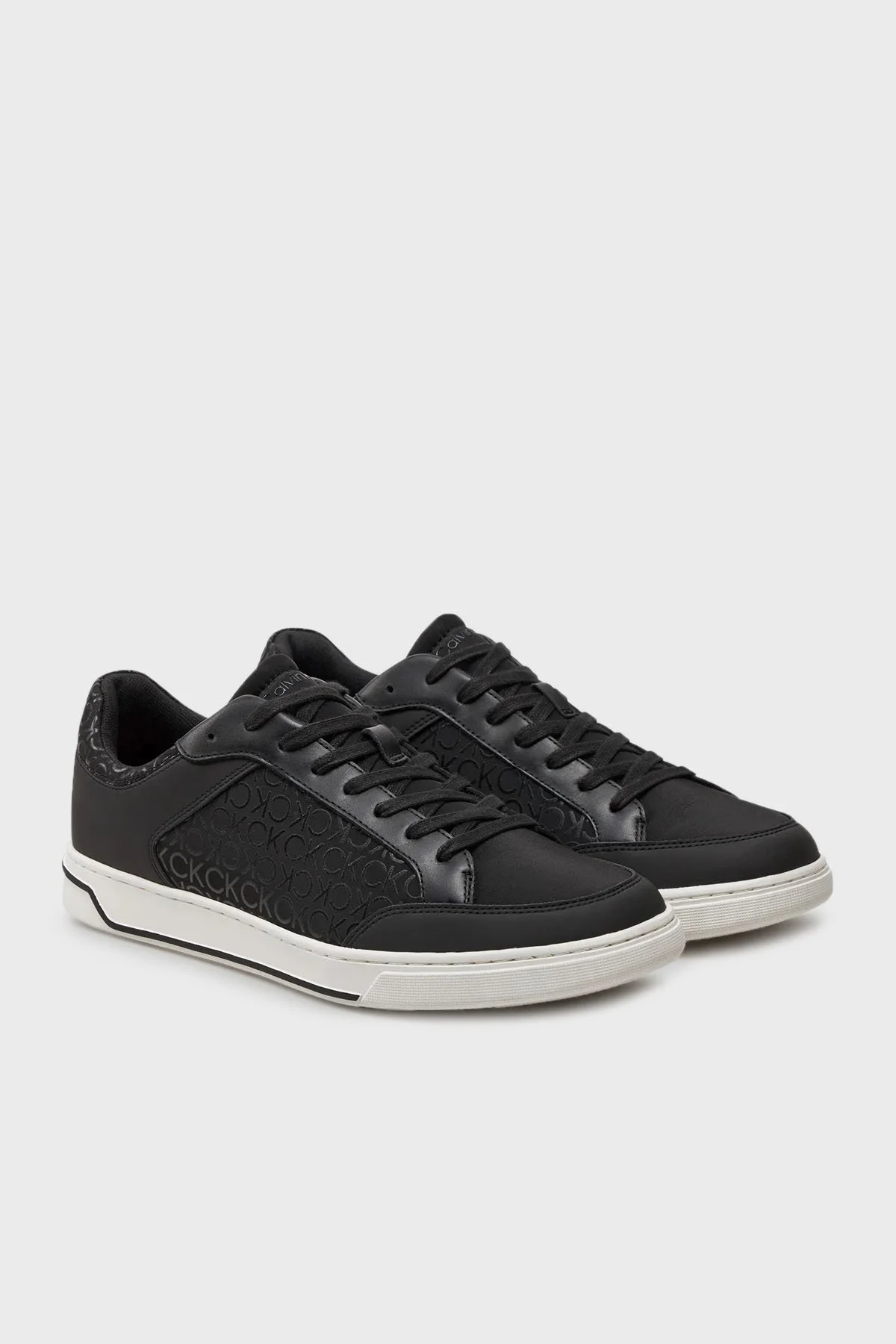 Calvin Klein Logolu Sneaker HM0HM015940GR Erkek Ayakkabı HM0HM01594 0GR SİYAH - 8