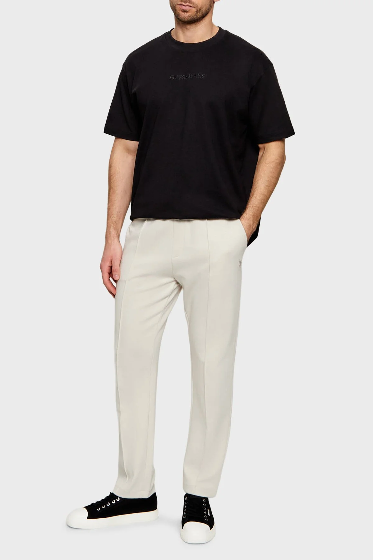 Calvin Klein Logolu Sneaker HM0HM02121BEH Erkek Ayakkabı HM0HM02121 BEH SİYAH - 2