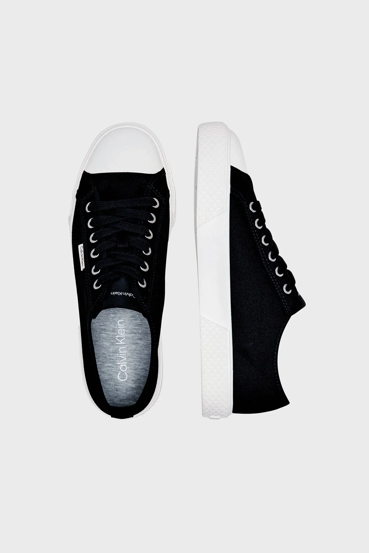 Calvin Klein Logolu Sneaker HM0HM02121BEH Erkek Ayakkabı HM0HM02121 BEH SİYAH - 4
