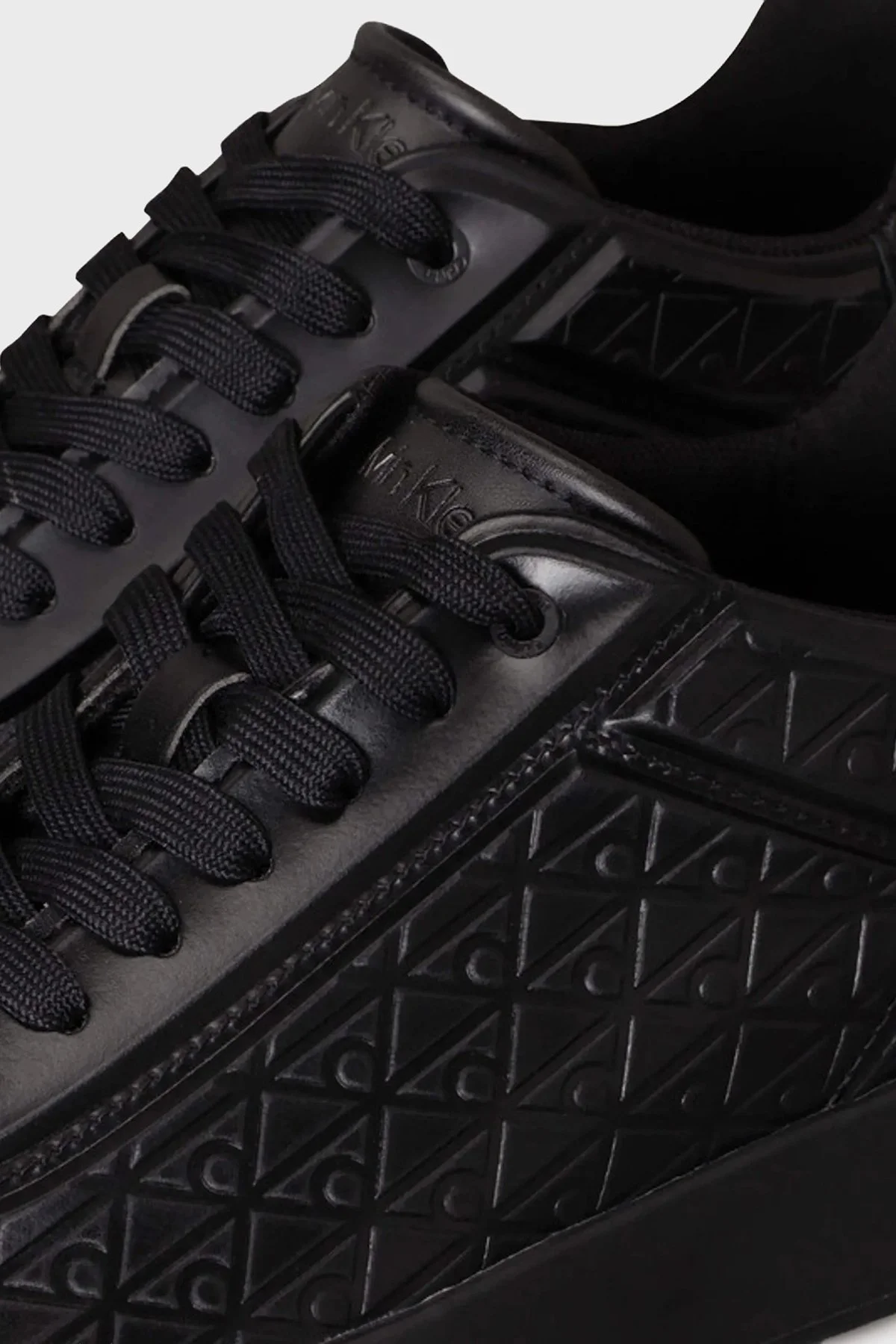 Calvin Klein Logolu Sneaker HM0HM021320GT Erkek Ayakkabı HM0HM02132 0GT SİYAH - 5