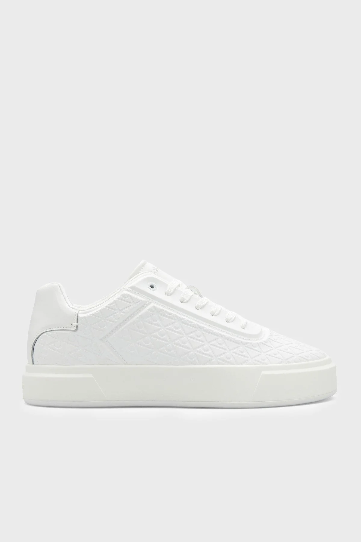 Calvin Klein logolu Sneaker HM0HM021320LB Erkek Ayakkabı HM0HM02132 0LB BEYAZ - 1
