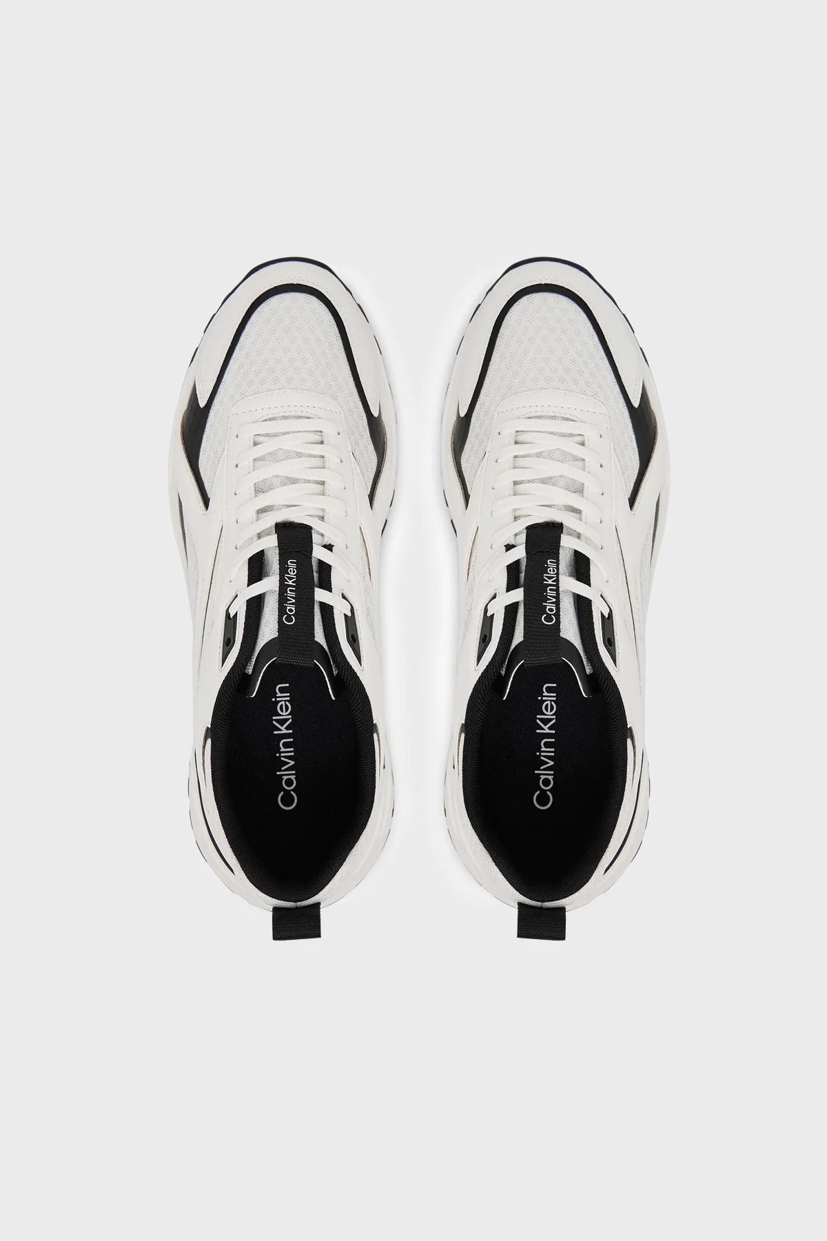 Calvin Klein Logolu Sneaker HM0HM0215401W Erkek Ayakkabı HM0HM02154 01W BEYAZ SİYAH - 3