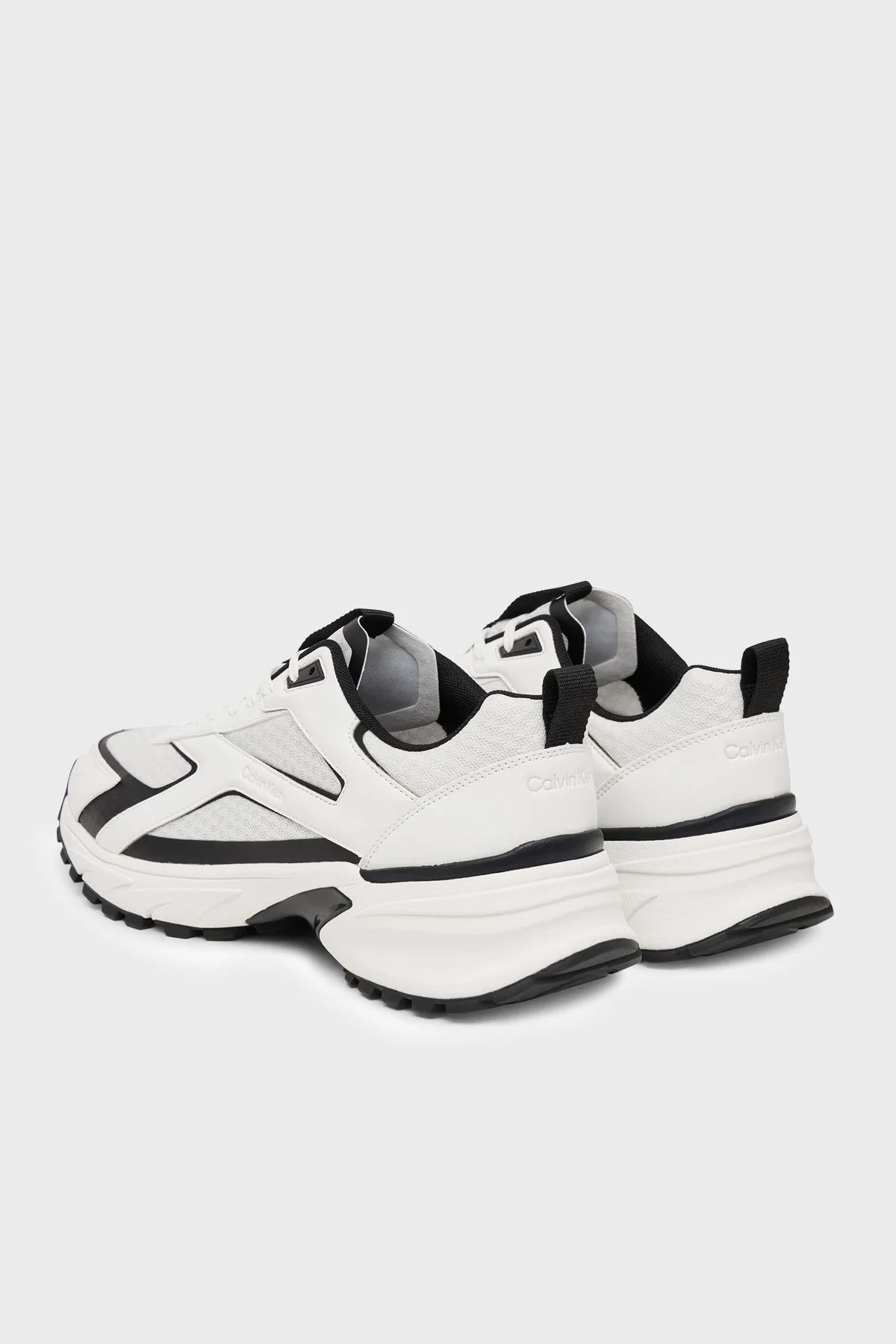 Calvin Klein Logolu Sneaker HM0HM0215401W Erkek Ayakkabı HM0HM02154 01W BEYAZ SİYAH - 4