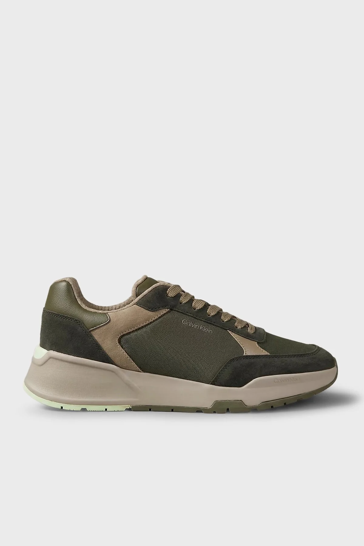 Calvin Klein Logolu Sneaker HM0HM023080IF Erkek Ayakkabı HM0HM02308 0IF Haki-bej - 1