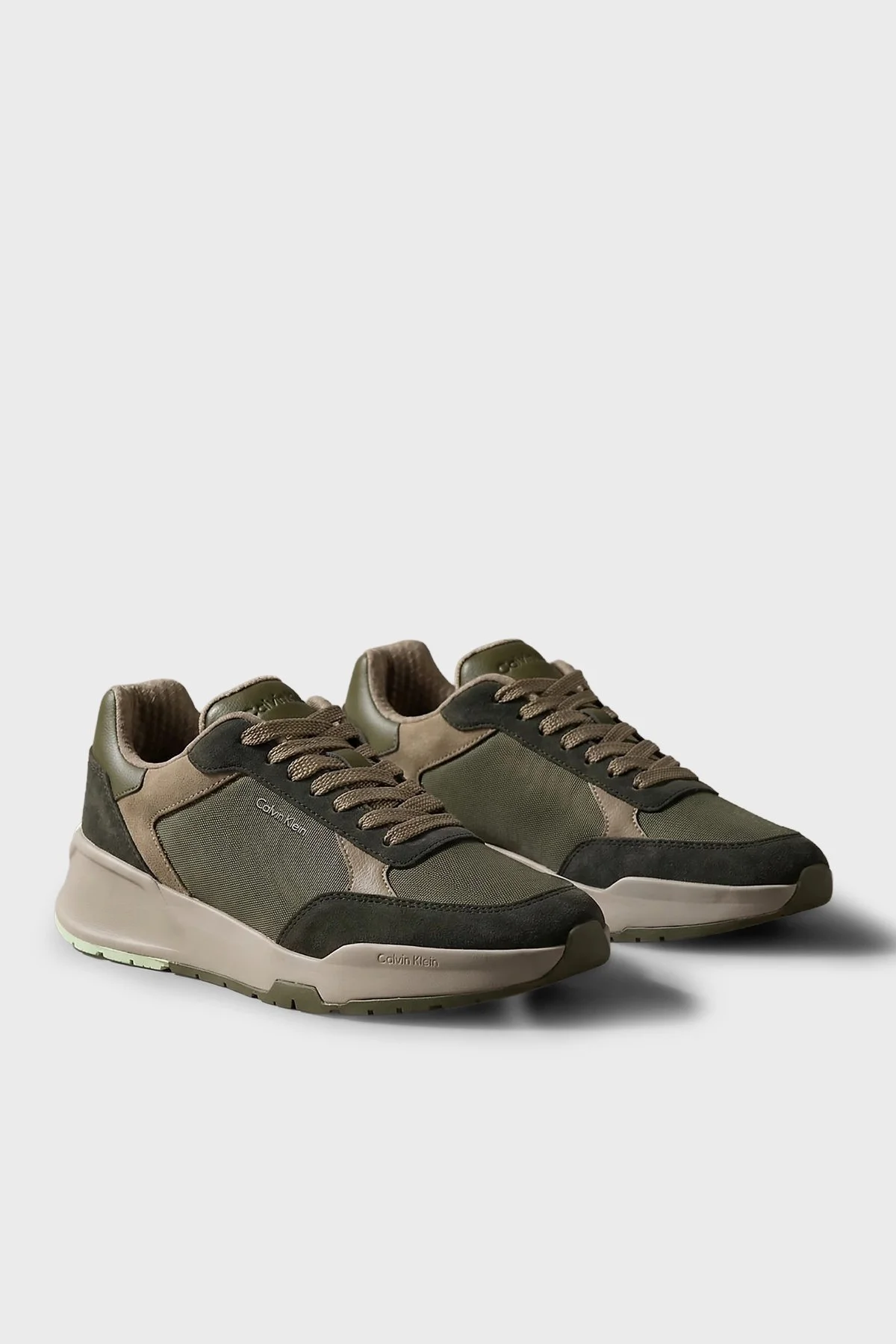 Calvin Klein Logolu Sneaker HM0HM023080IF Erkek Ayakkabı HM0HM02308 0IF Haki-bej - 2