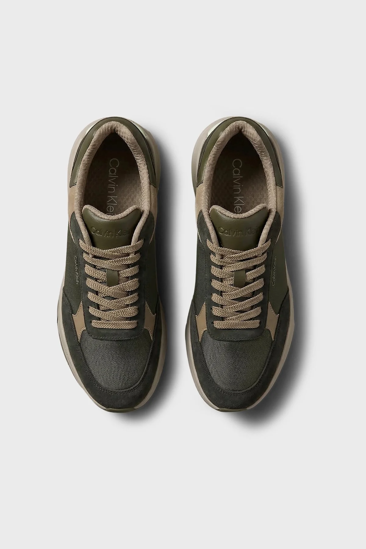 Calvin Klein Logolu Sneaker HM0HM023080IF Erkek Ayakkabı HM0HM02308 0IF Haki-bej - 3
