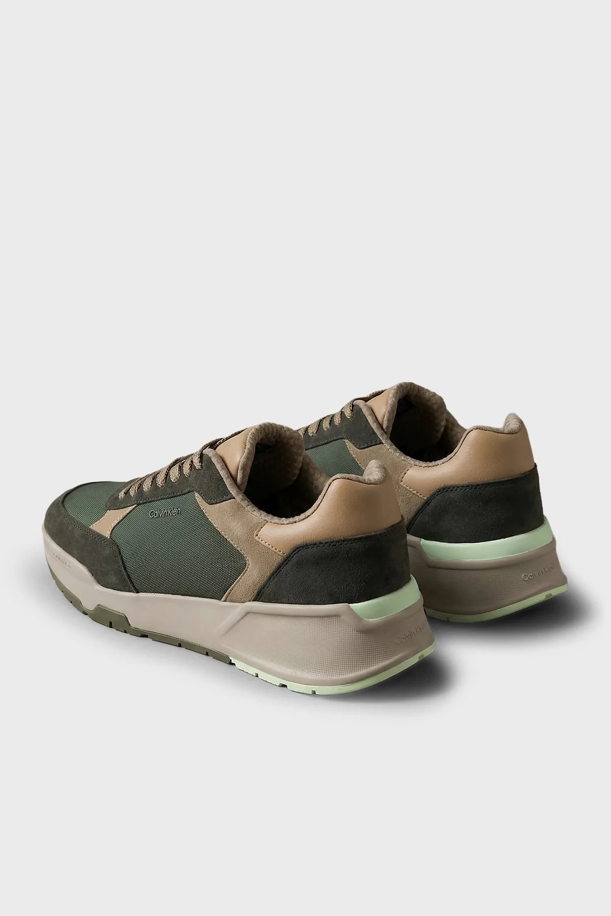 Calvin Klein Logolu Sneaker HM0HM023080IF Erkek Ayakkabı HM0HM02308 0IF Haki-bej - 4