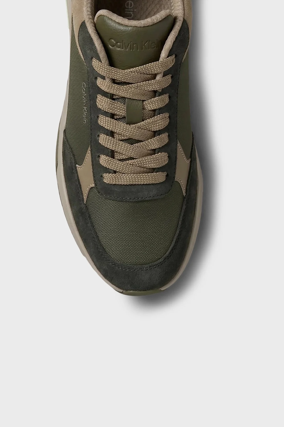Calvin Klein Logolu Sneaker HM0HM023080IF Erkek Ayakkabı HM0HM02308 0IF Haki-bej - 5