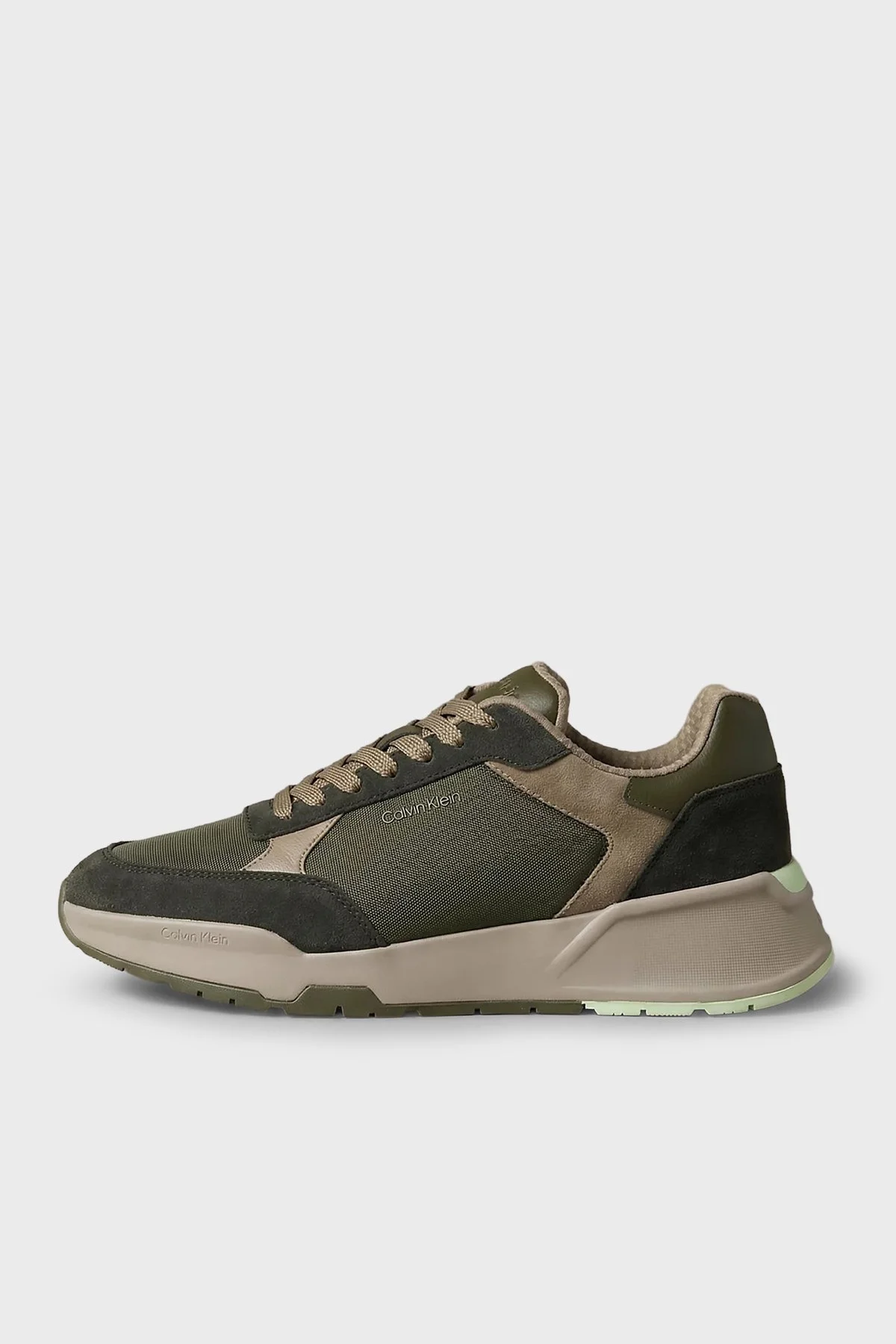 Calvin Klein Logolu Sneaker HM0HM023080IF Erkek Ayakkabı HM0HM02308 0IF Haki-bej - 6