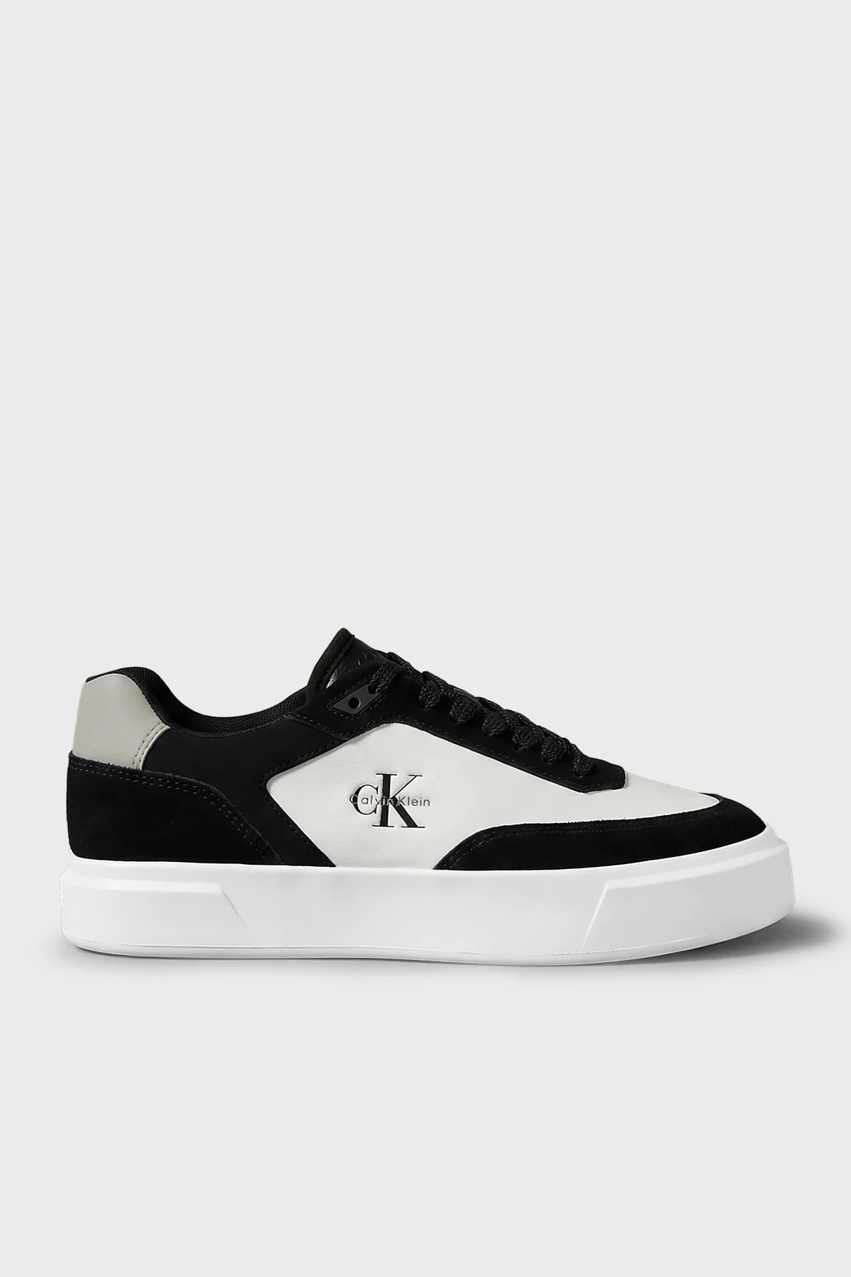 Calvin Klein Logolu Sneaker HM0HM0244906X Erkek Ayakkabı HM0HM02449 06X Siyah-beyaz-gri - 1