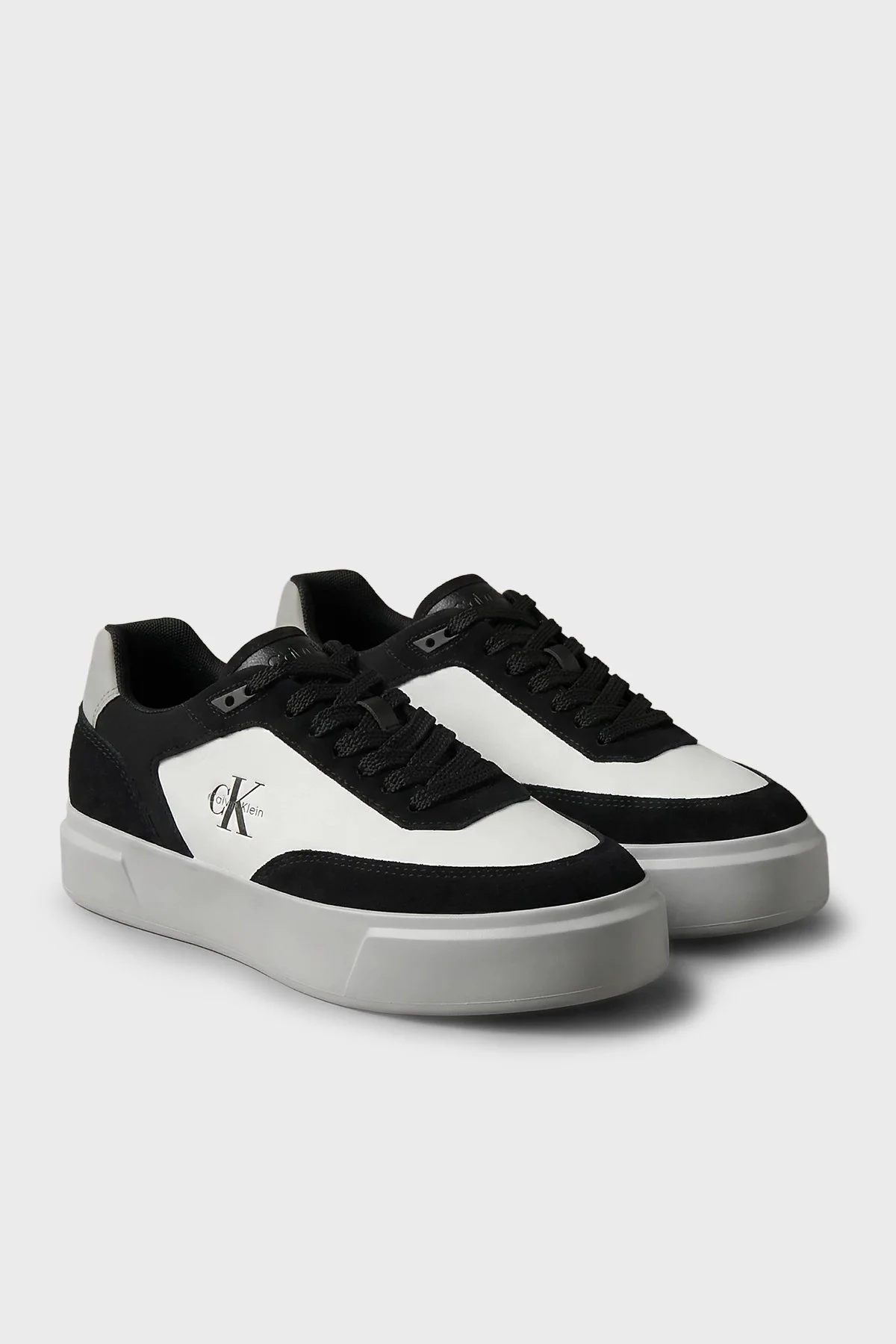 Calvin Klein Logolu Sneaker HM0HM0244906X Erkek Ayakkabı HM0HM02449 06X Siyah-beyaz-gri - 2