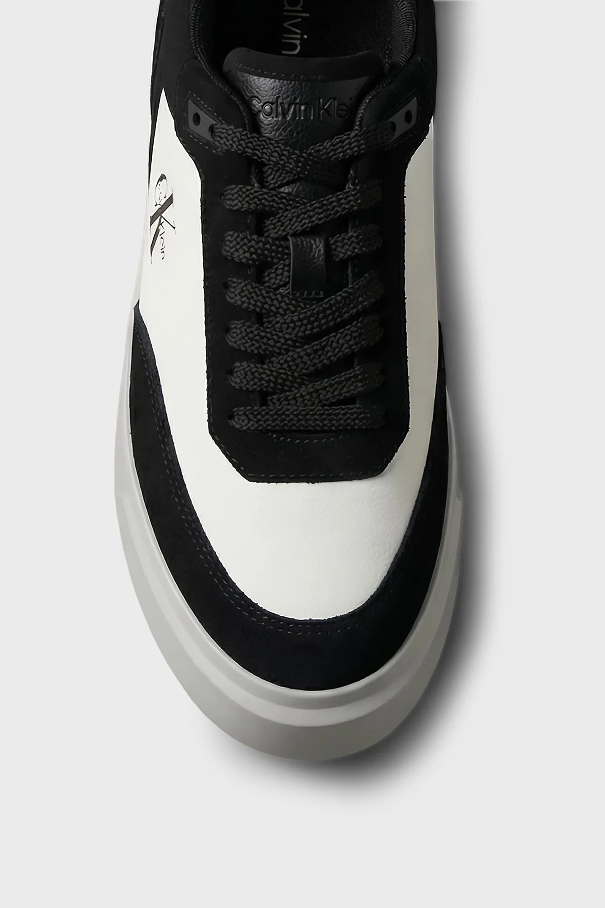 Calvin Klein Logolu Sneaker HM0HM0244906X Erkek Ayakkabı HM0HM02449 06X Siyah-beyaz-gri - 4