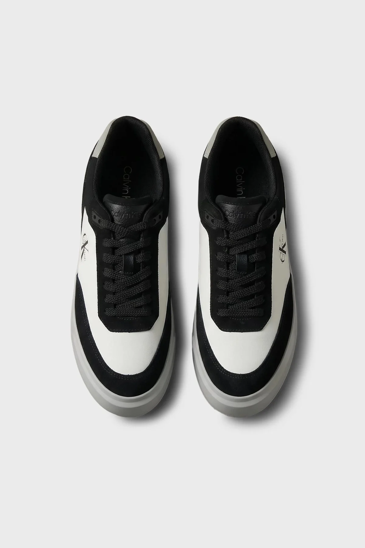 Calvin Klein Logolu Sneaker HM0HM0244906X Erkek Ayakkabı HM0HM02449 06X Siyah-beyaz-gri - 5