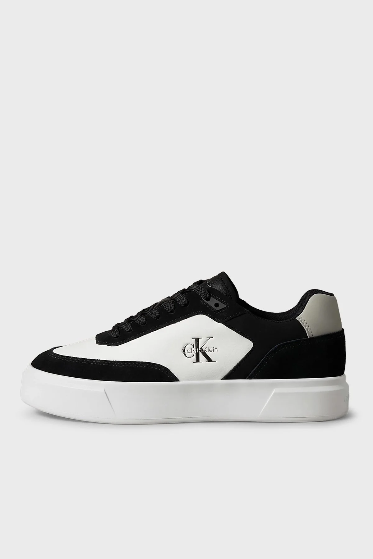 Calvin Klein Logolu Sneaker HM0HM0244906X Erkek Ayakkabı HM0HM02449 06X Siyah-beyaz-gri - 6