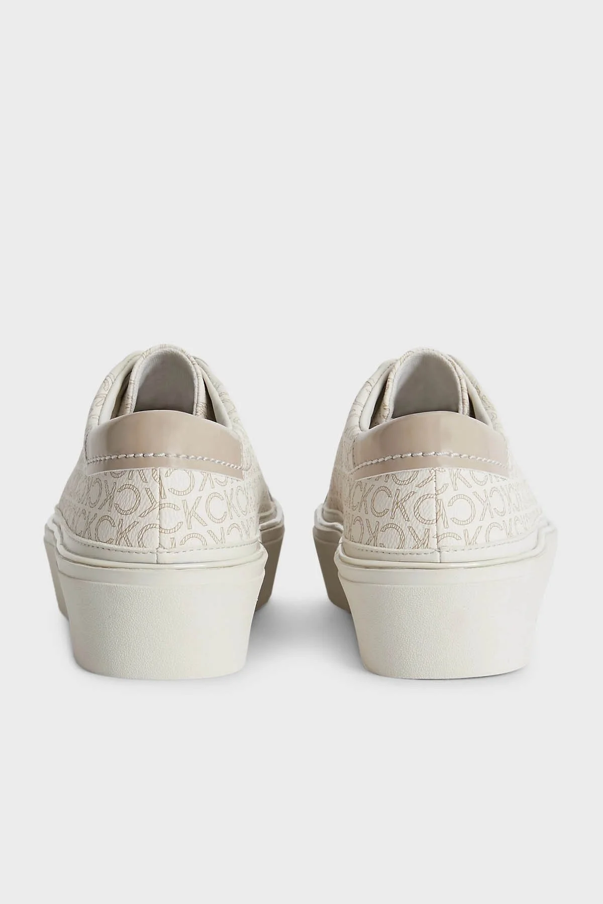 Calvin Klein Logolu Sneaker HW0HW014200F7 Bayan Ayakkabı HW0HW01420 0F7 BEJ - 5