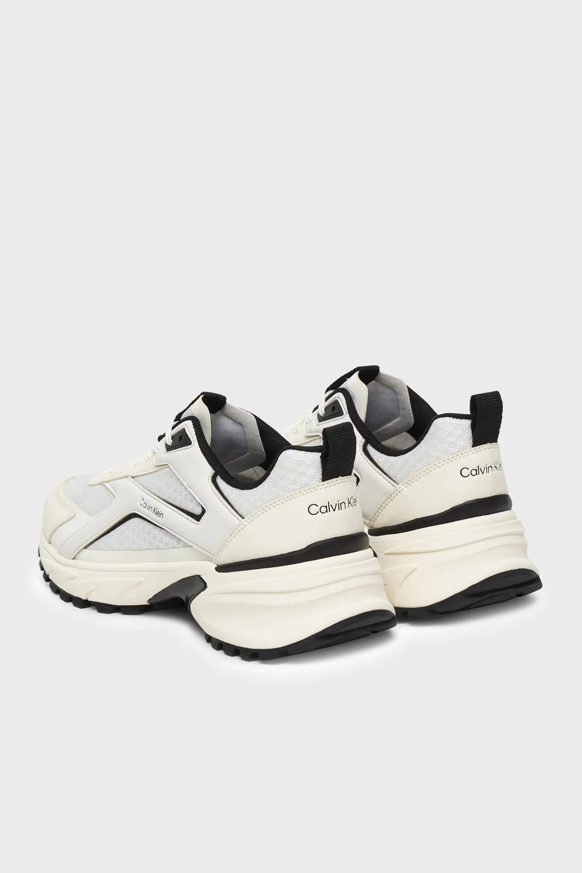 Calvin Klein Logolu Sneaker HW0HW0300201W Bayan Ayakkabı HW0HW03002 01W BEYAZ - 4