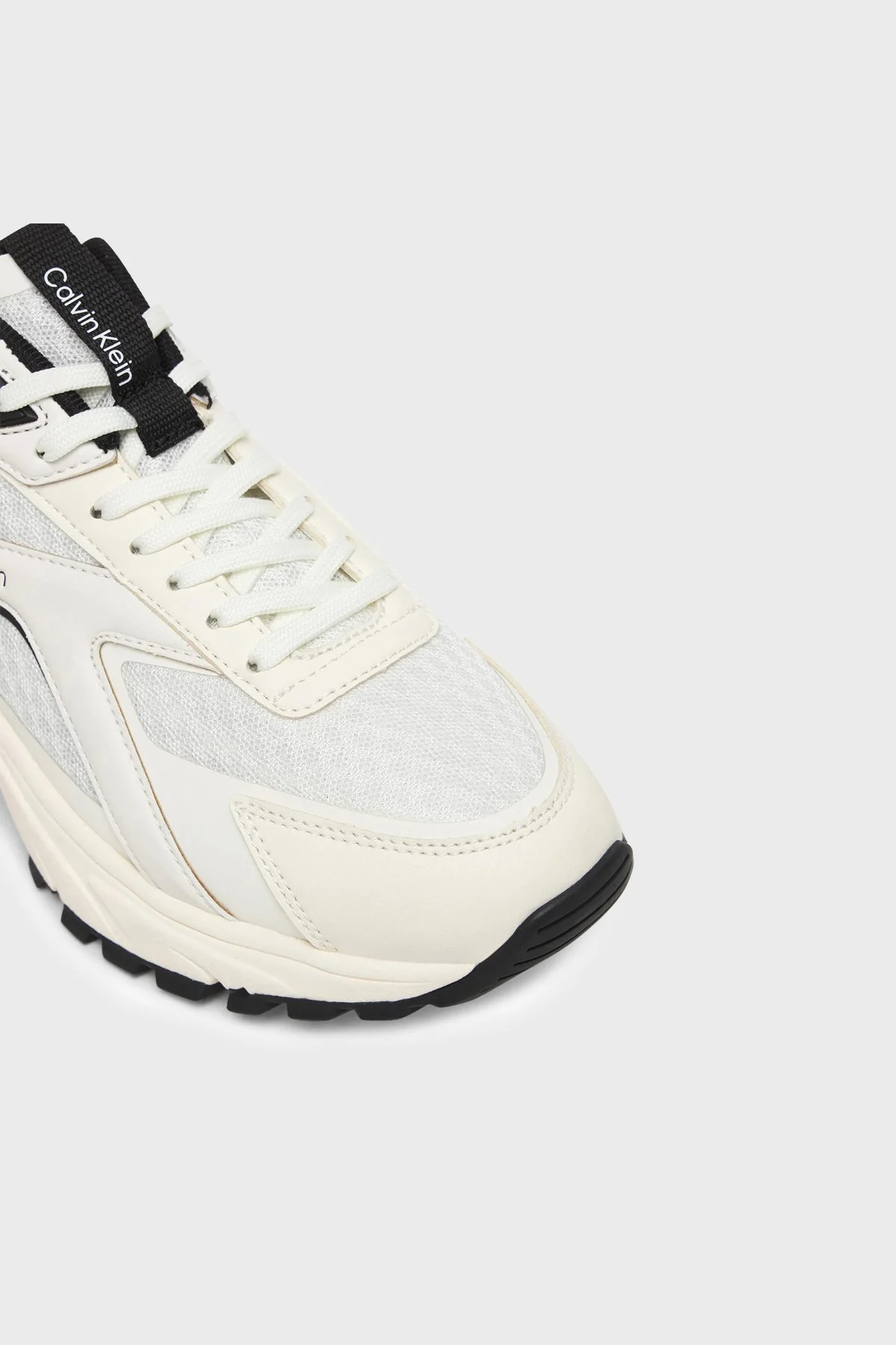 Calvin Klein Logolu Sneaker HW0HW0300201W Bayan Ayakkabı HW0HW03002 01W BEYAZ - 6