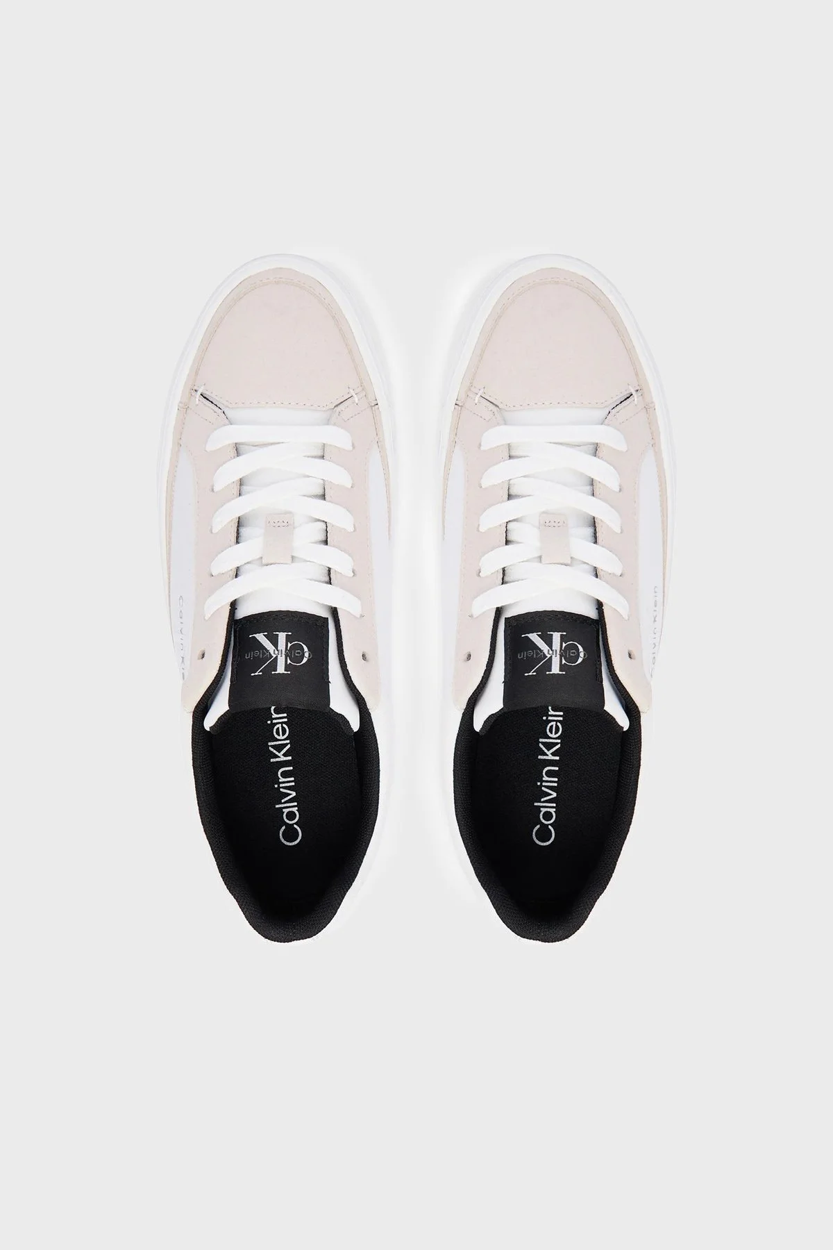 Calvin Klein Logolu Sneaker HW0HW0308601W Kadın Ayakkabı HW0HW03086 01W BEYAZ-SİYAH - 2