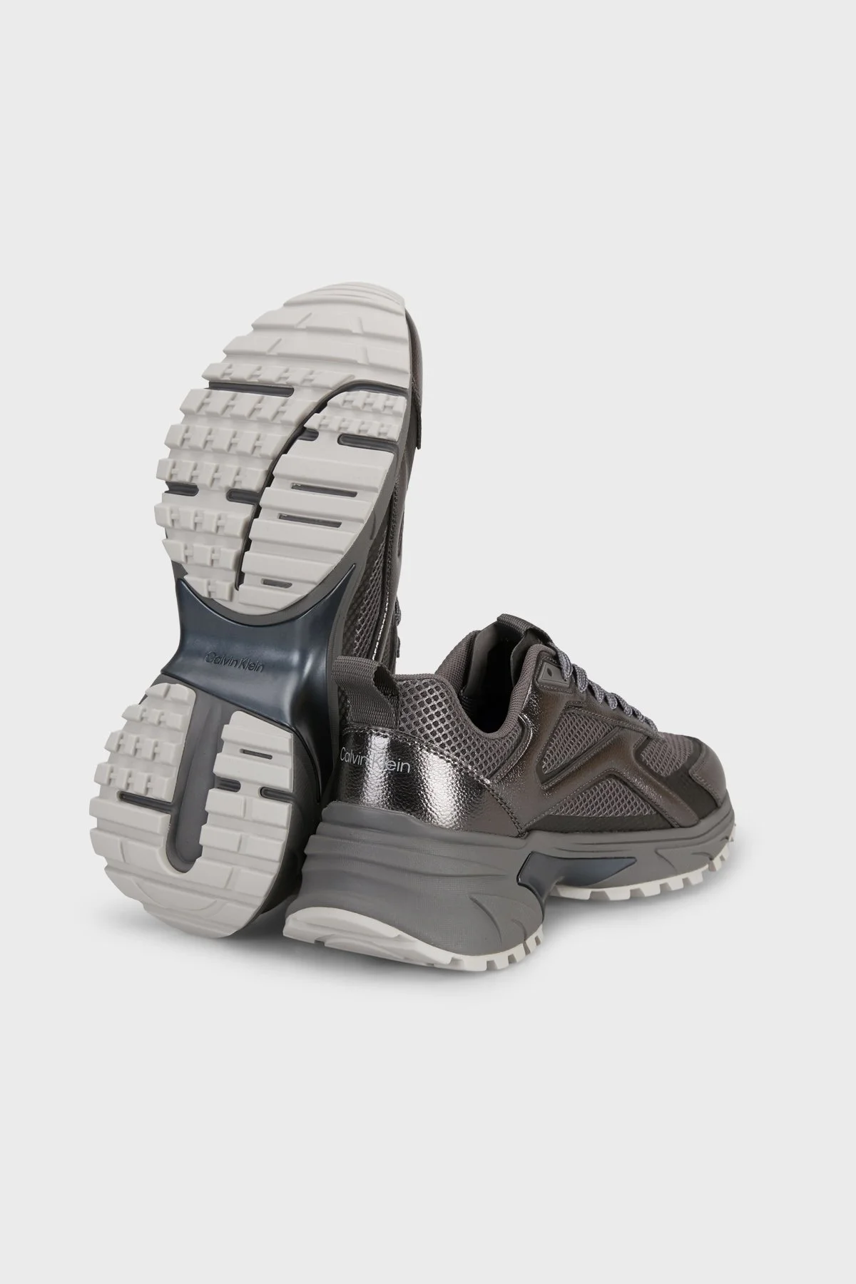 Calvin Klein Logolu Sneaker HW0HW032510IQ Kadın Ayakkabı HW0HW03251 0IQ Gri - 5