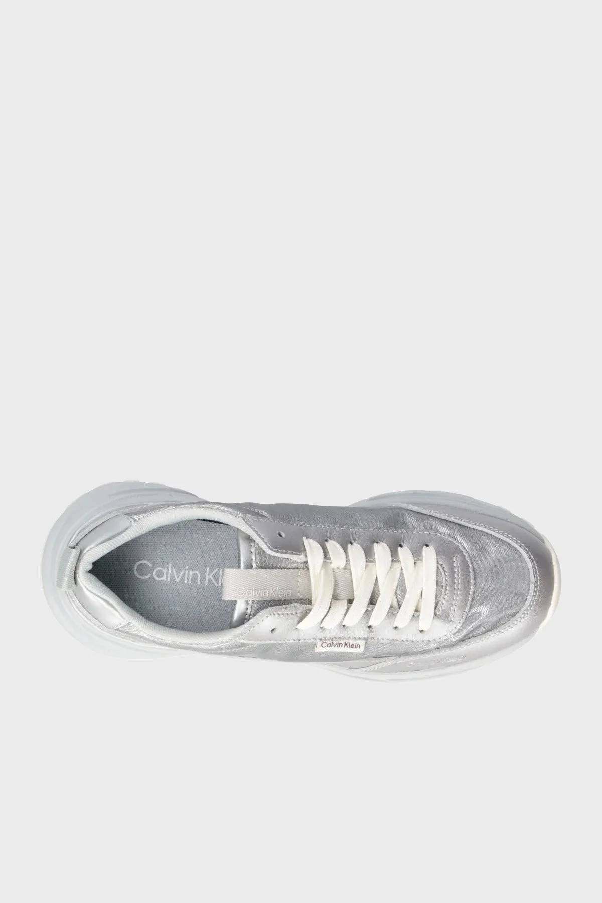 Calvin Klein Logolu Sneaker Kadın Ayakkabı HW0HW02999 PE6 GRİ - 5