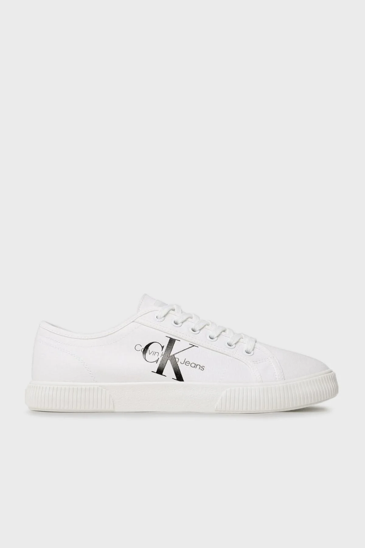 Calvin Klein Logolu Sneaker YM0YM00306YBR Erkek Ayakkabı YM0YM00306 YBR BEYAZ - 1