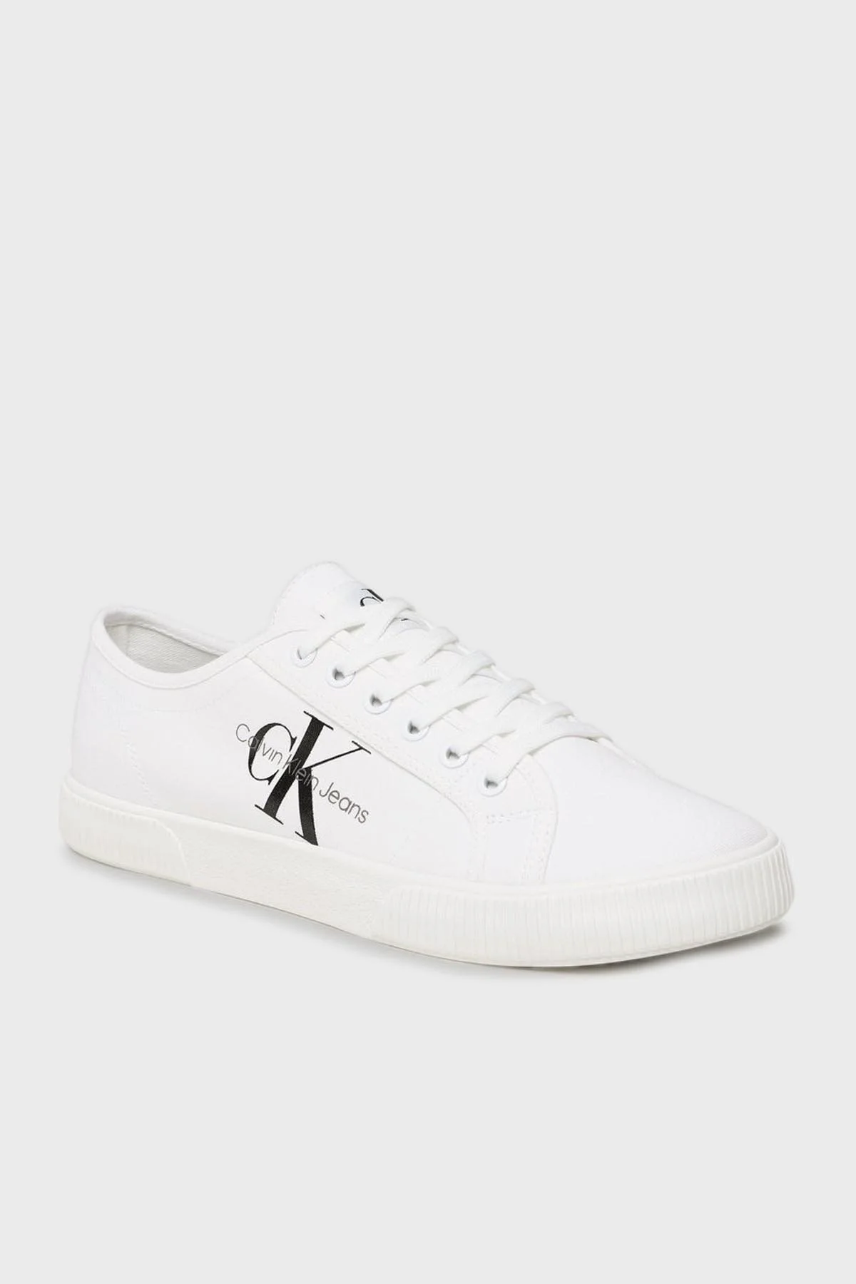 Calvin Klein Logolu Sneaker YM0YM00306YBR Erkek Ayakkabı YM0YM00306 YBR BEYAZ - 2
