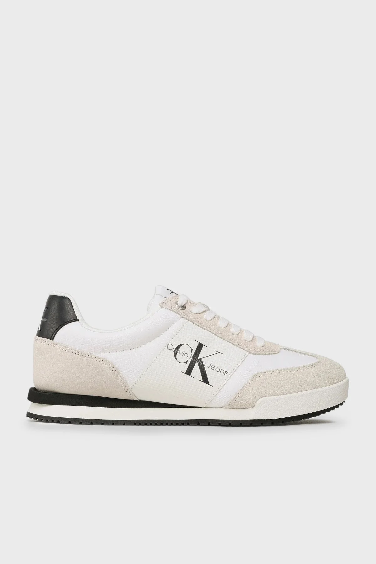 Calvin Klein Logolu Sneaker YM0YM006860K4 Erkek Ayakkabı YM0YM00686 0K4 BEYAZ-GRİ - 1