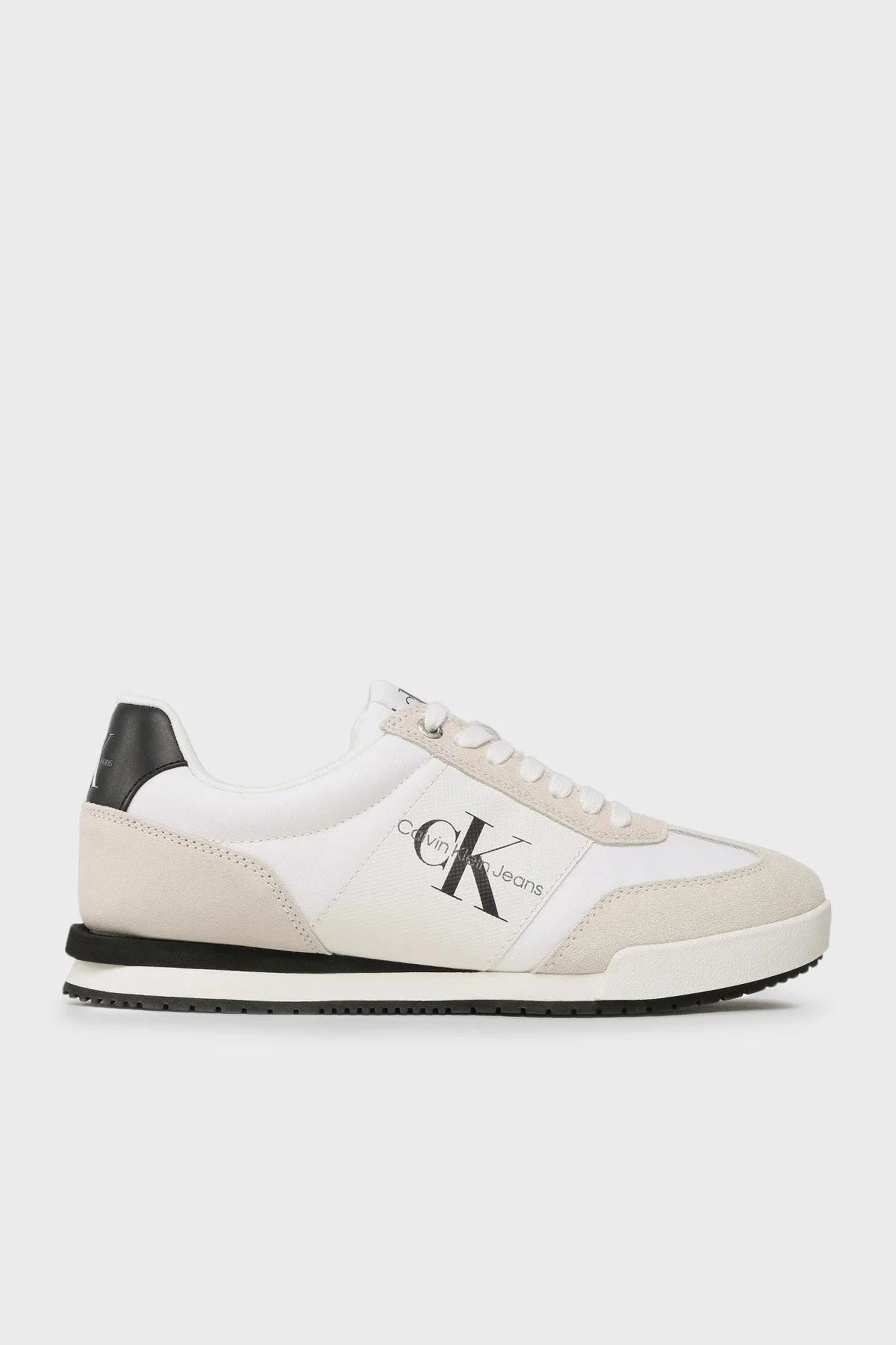 Calvin Klein Logolu Sneaker YM0YM006860K4 Erkek Ayakkabı YM0YM00686 0K4 BEYAZ-GRİ - 1