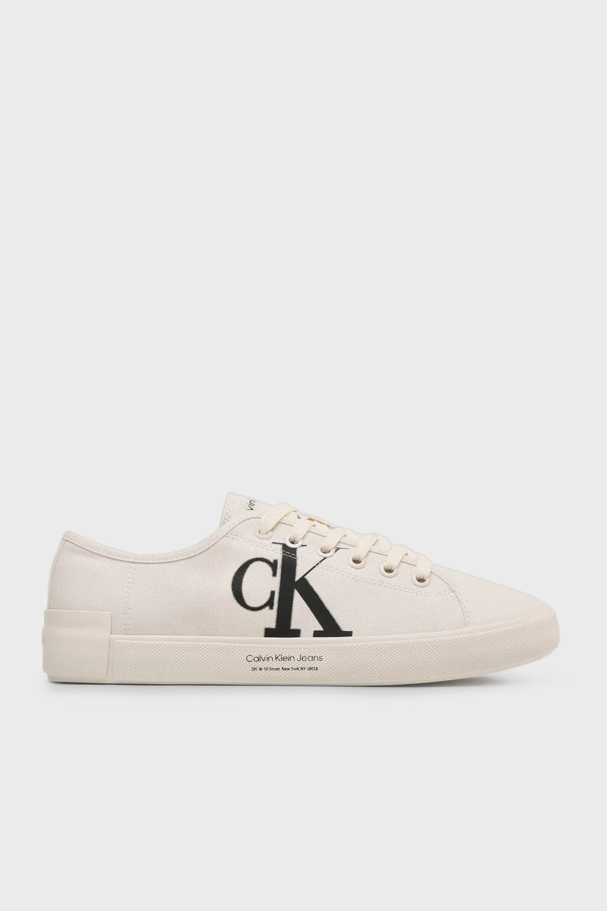 Calvin Klein Logolu Sneaker YM0YM00687YBH Erkek Ayakkabı YM0YM00687 YBH BEYAZ - 1