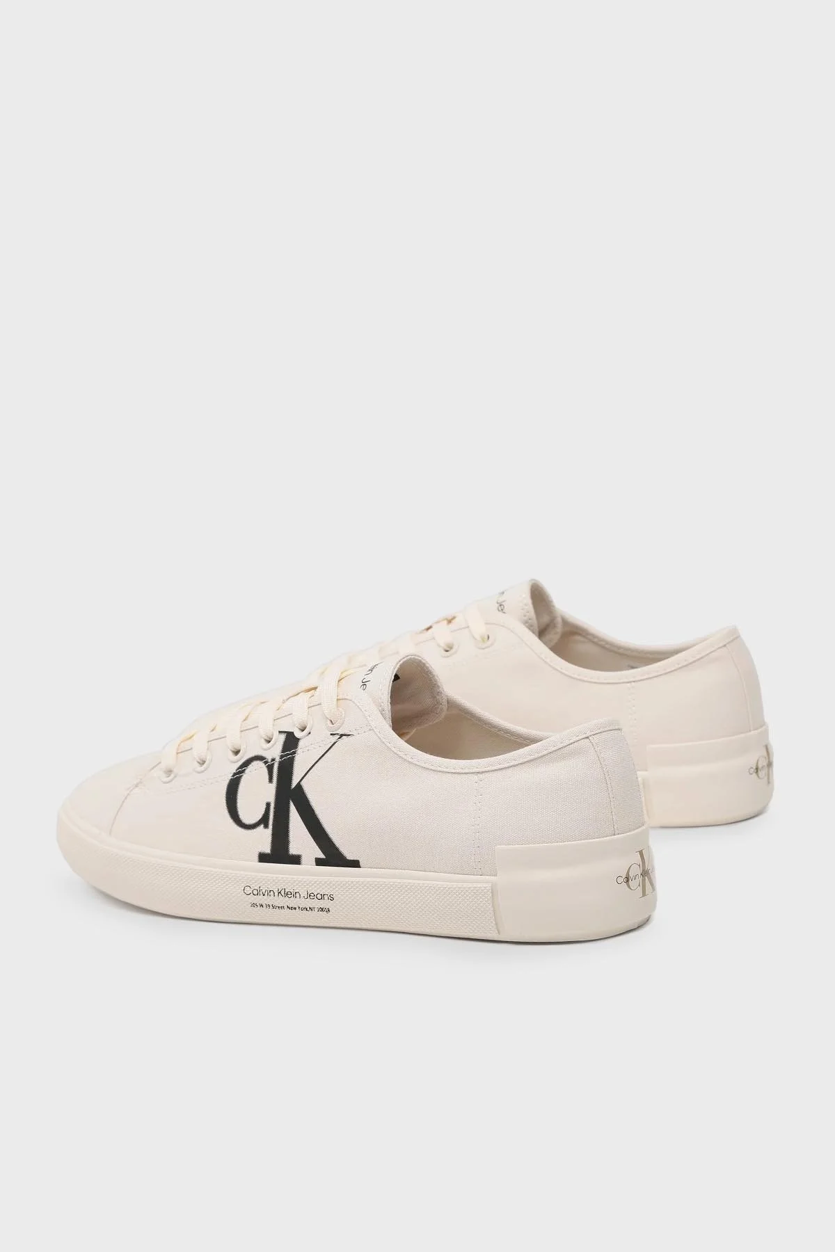 Calvin Klein Logolu Sneaker YM0YM00687YBH Erkek Ayakkabı YM0YM00687 YBH BEYAZ - 2