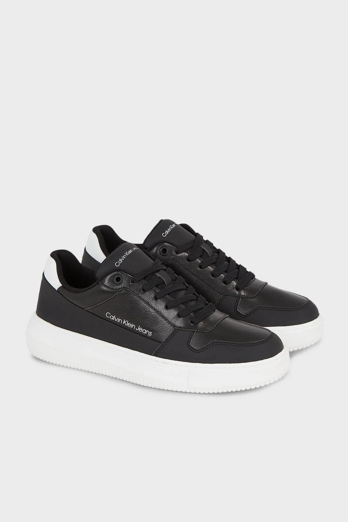 Calvin Klein Logolu Sneaker YM0YM008730GM Erkek Ayakkabı YM0YM00873 0GM SİYAH-BEYAZ - 5