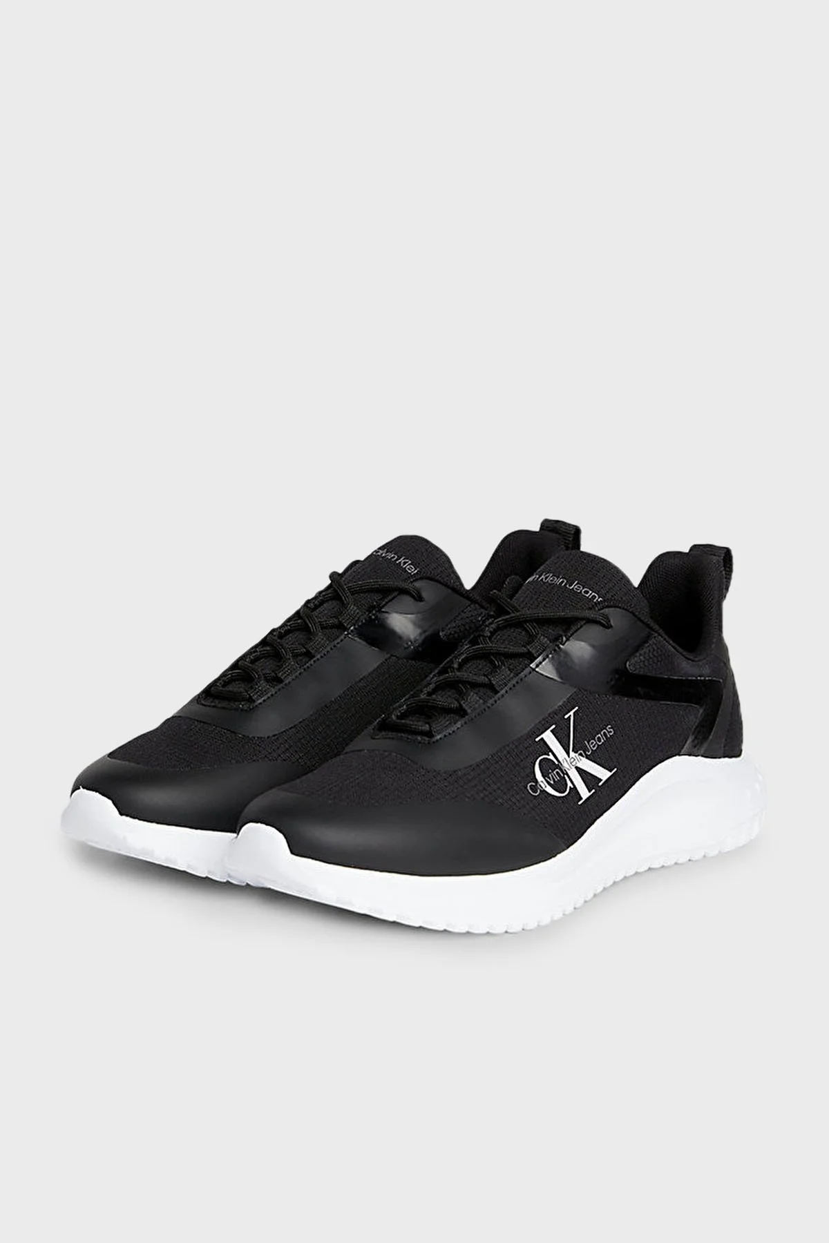 Calvin Klein Logolu Sneaker YM0YM009680GM Erkek Ayakkabı YM0YM00968 0GM SİYAH-BEYAZ - 5