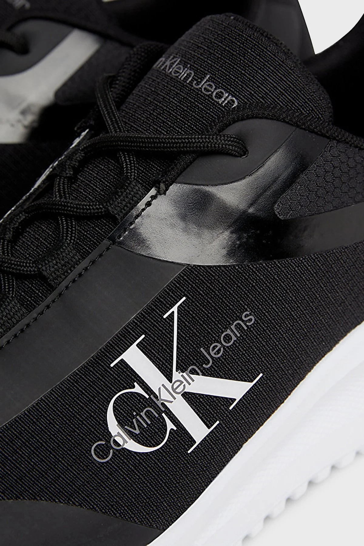 Calvin Klein Logolu Sneaker YM0YM009680GM Erkek Ayakkabı YM0YM00968 0GM SİYAH-BEYAZ - 7