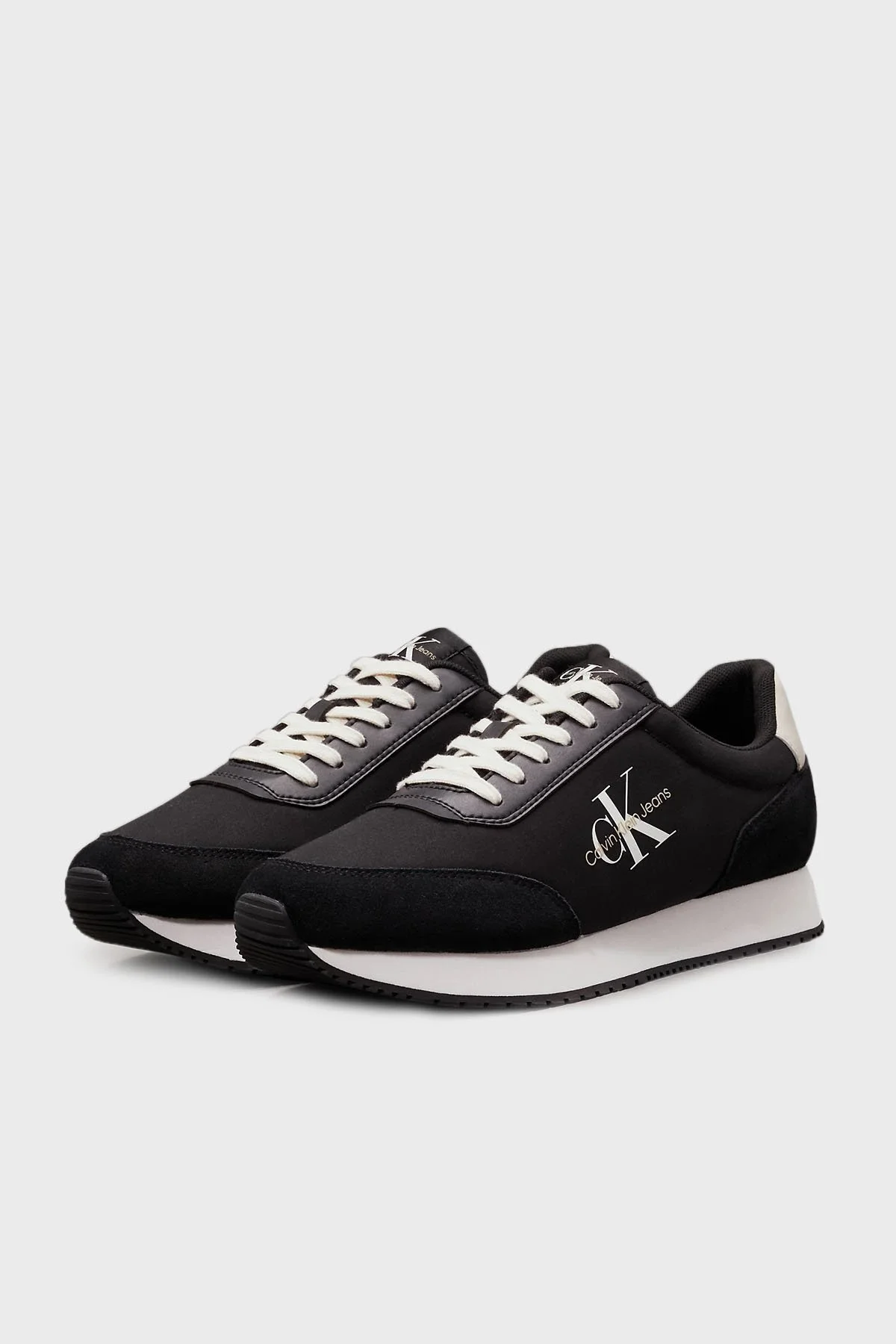 Calvin Klein Logolu Sneaker YM0YM010320GR Erkek Ayakkabı YM0YM01032 0GR SİYAH-BEYAZ - 2