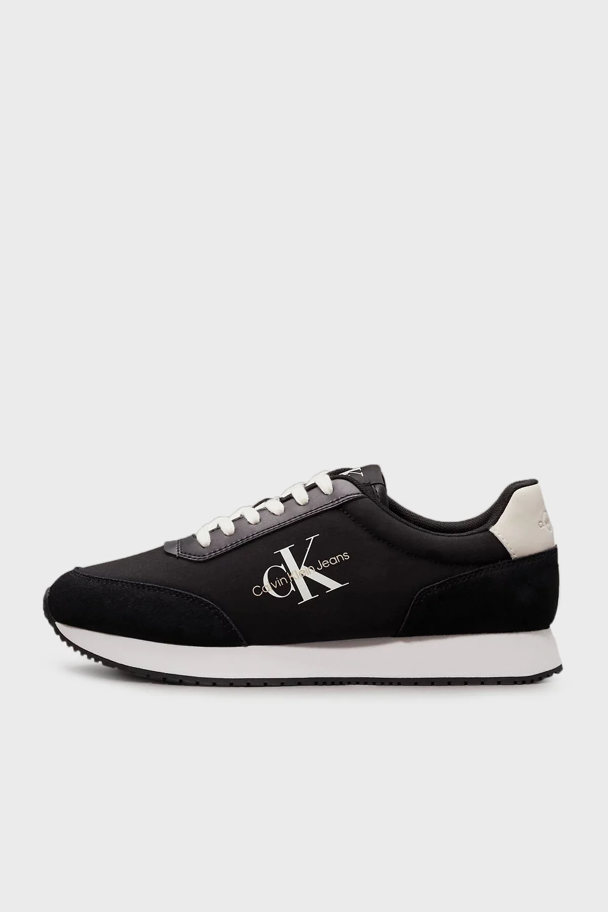 Calvin Klein Logolu Sneaker YM0YM010320GR Erkek Ayakkabı YM0YM01032 0GR SİYAH-BEYAZ - 10