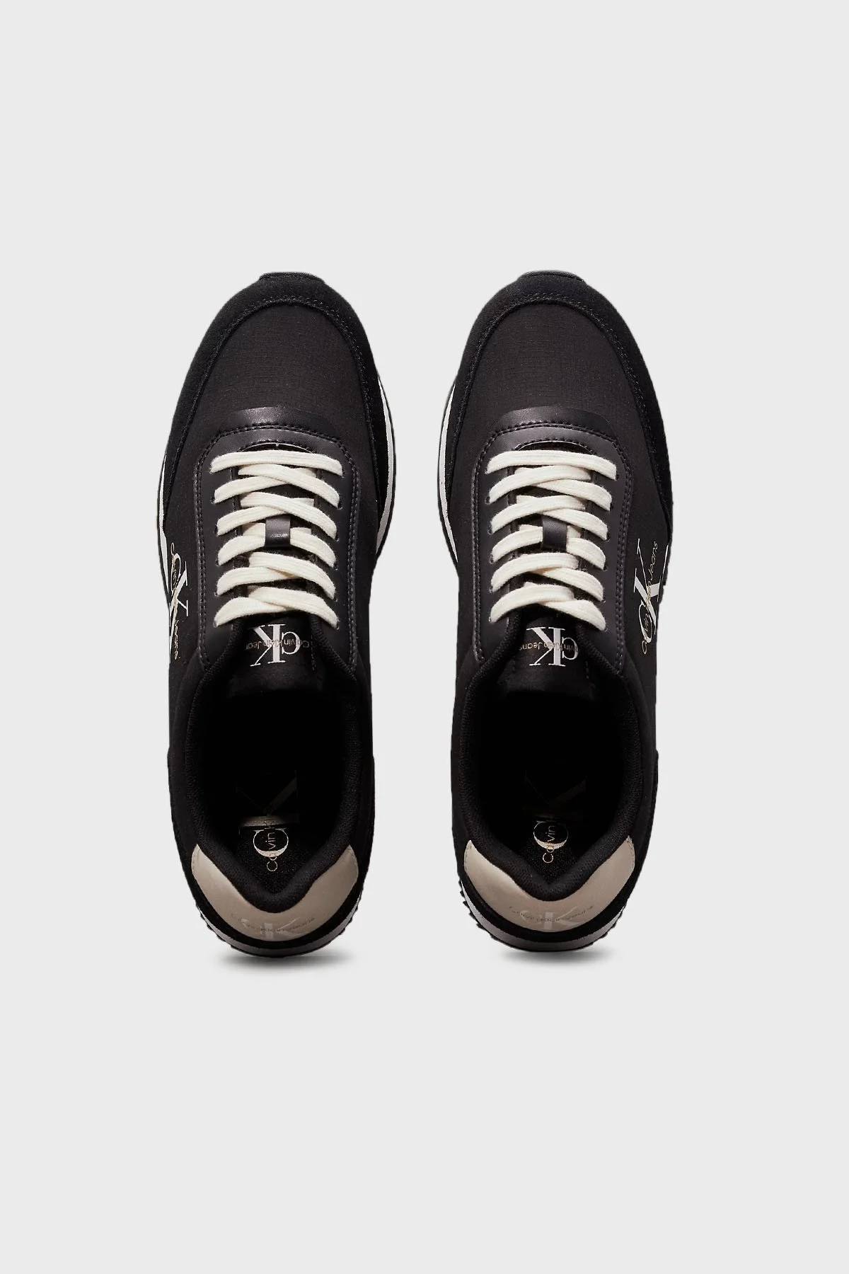 Calvin Klein Logolu Sneaker YM0YM010320GR Erkek Ayakkabı YM0YM01032 0GR SİYAH-BEYAZ - 11