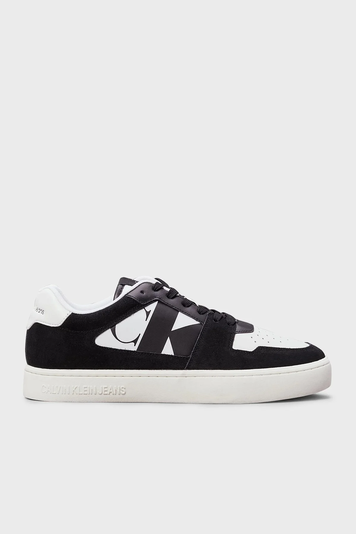 Calvin Klein Logolu Sneaker YM0YM010930GM Erkek Ayakkabı YM0YM01093 0GM SİYAH-BEYAZ - 1